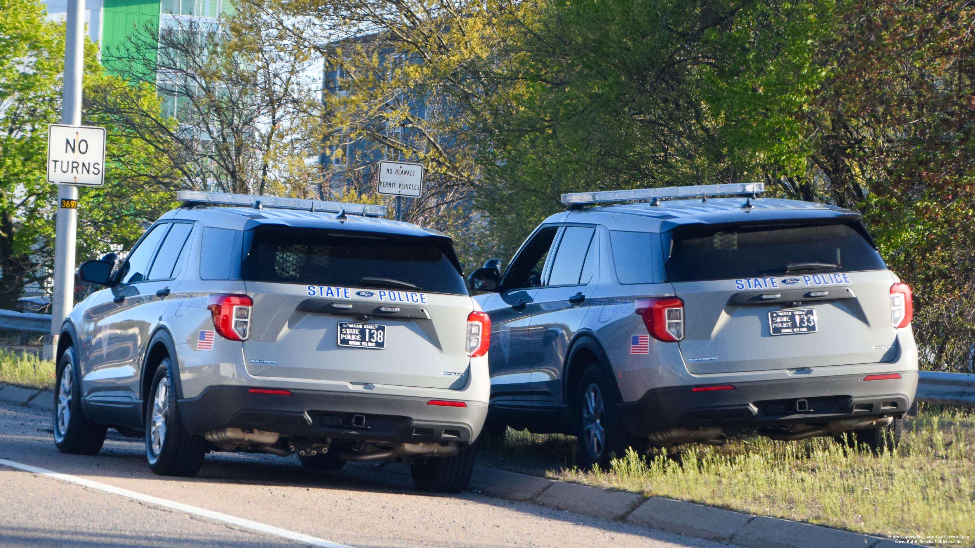 A photo  of Rhode Island State Police
            Cruiser 133, a 2020 Ford Police Interceptor Utility             taken by Kieran Egan