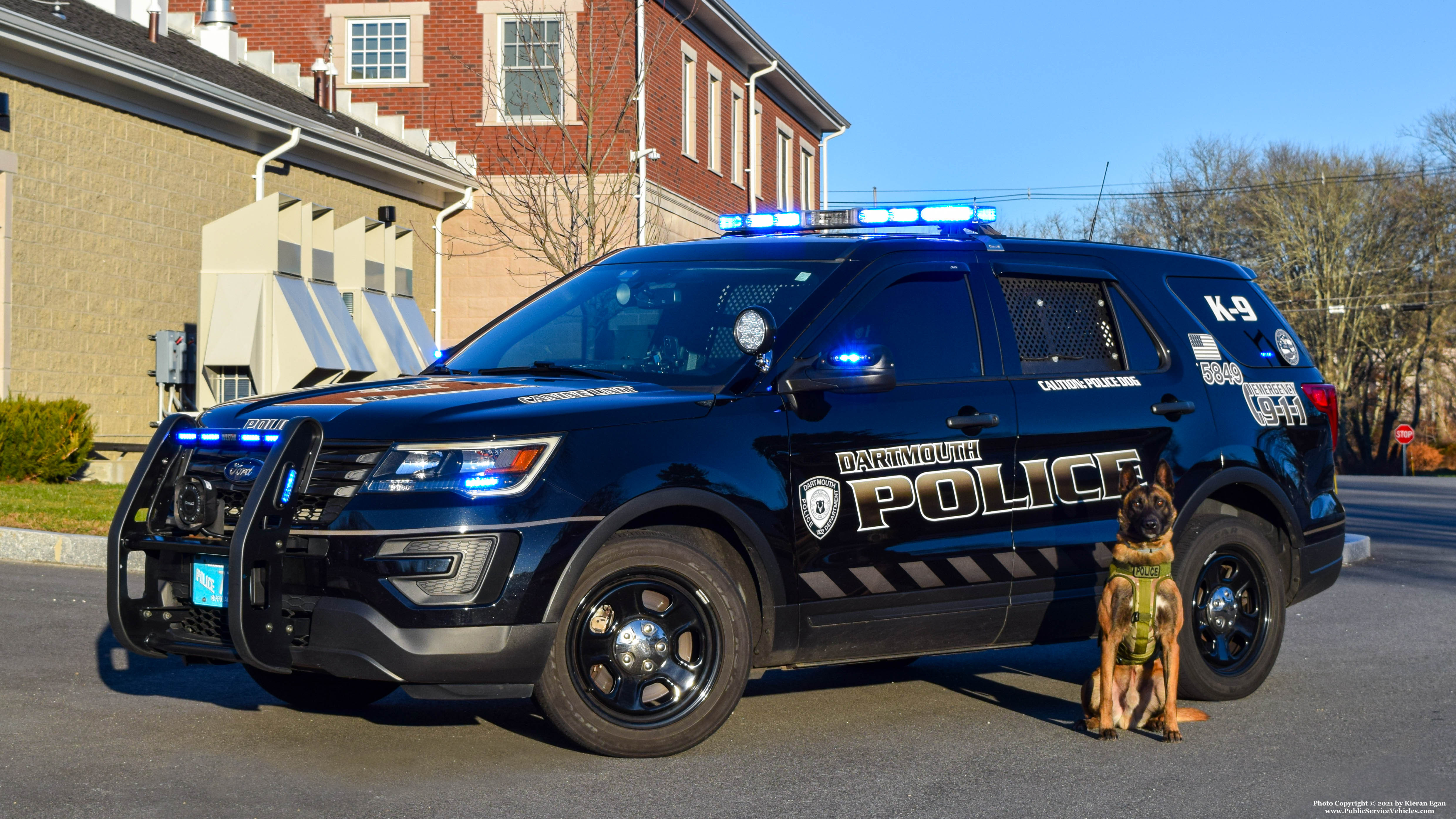 A photo  of Dartmouth Police
            Cruiser 5849, a 2019 Ford Police Interceptor Utility             taken by Kieran Egan