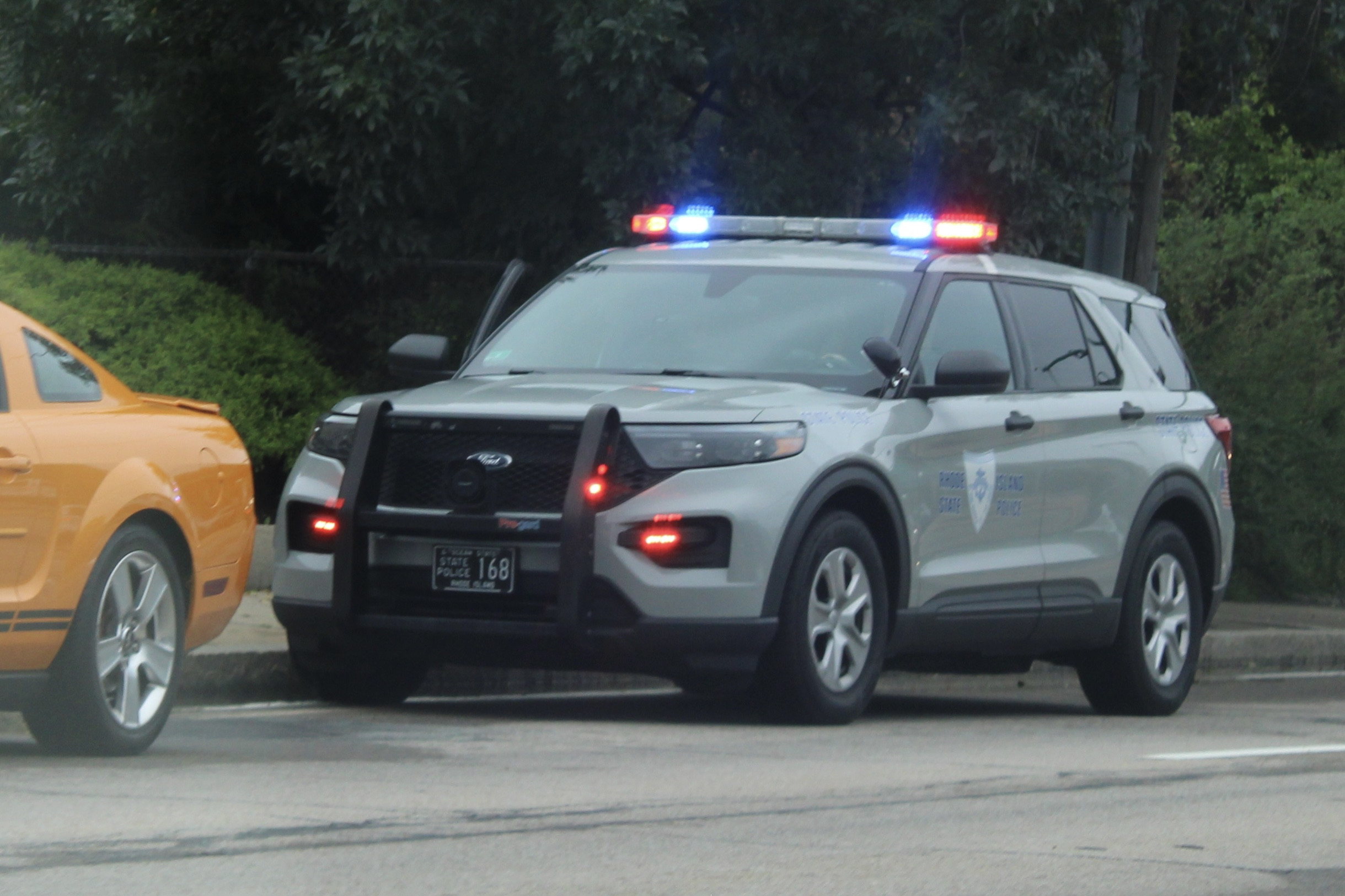 A photo  of Rhode Island State Police
            Cruiser 168, a 2020 Ford Police Interceptor Utility             taken by @riemergencyvehicles