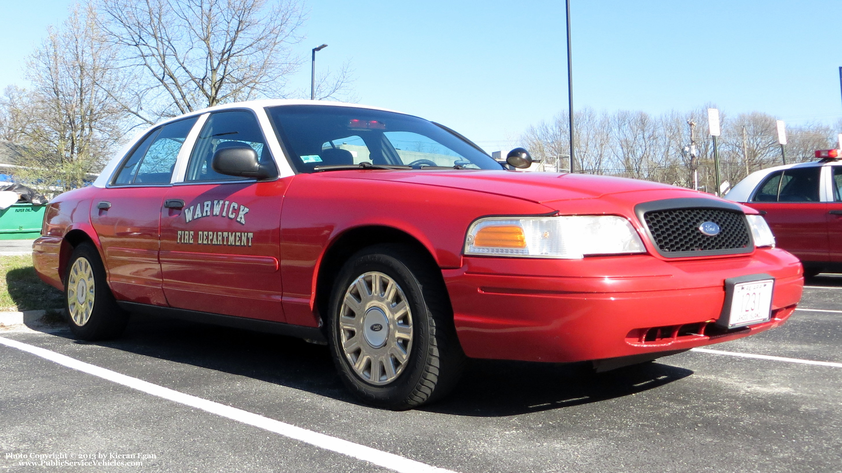 A photo  of Warwick Fire
            Spare Car, a 2003-2005 Ford Crown Victoria Police Interceptor             taken by Kieran Egan