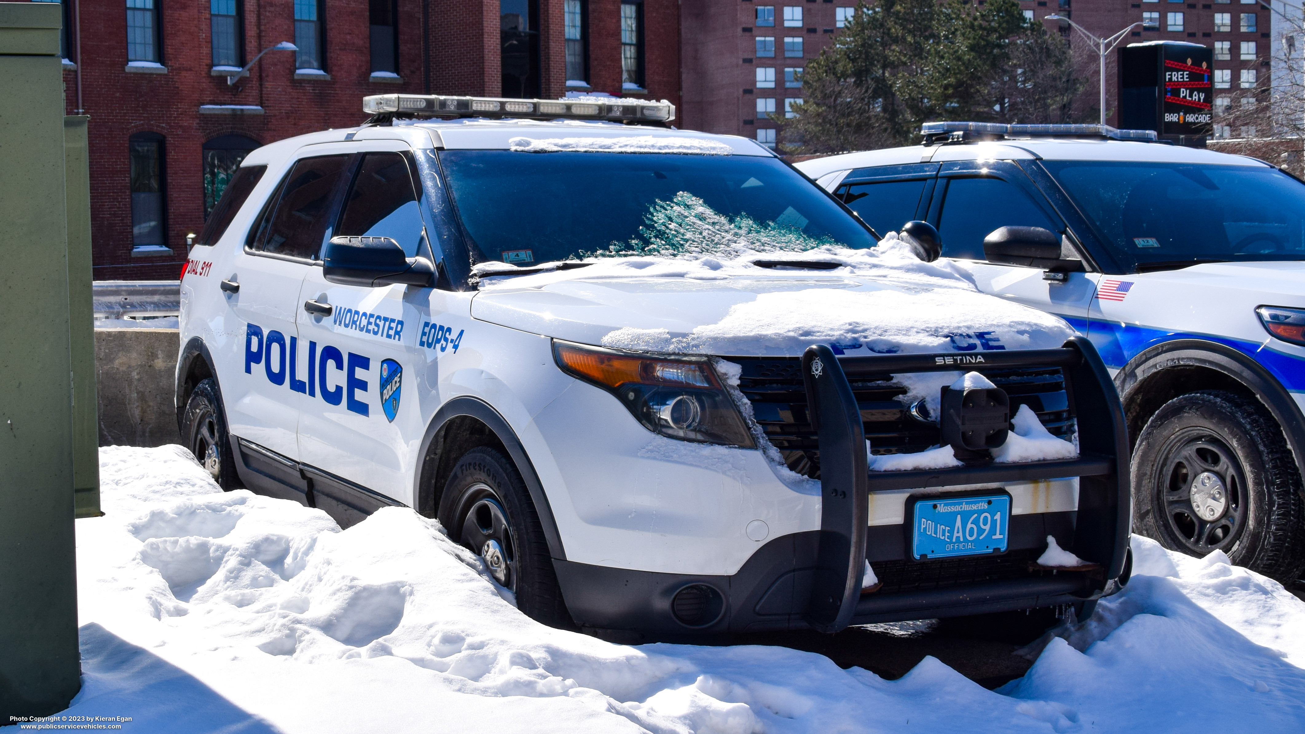A photo  of Worcester Police
            EOPS-4, a 2014 Ford Police Interceptor Utility             taken by Kieran Egan
