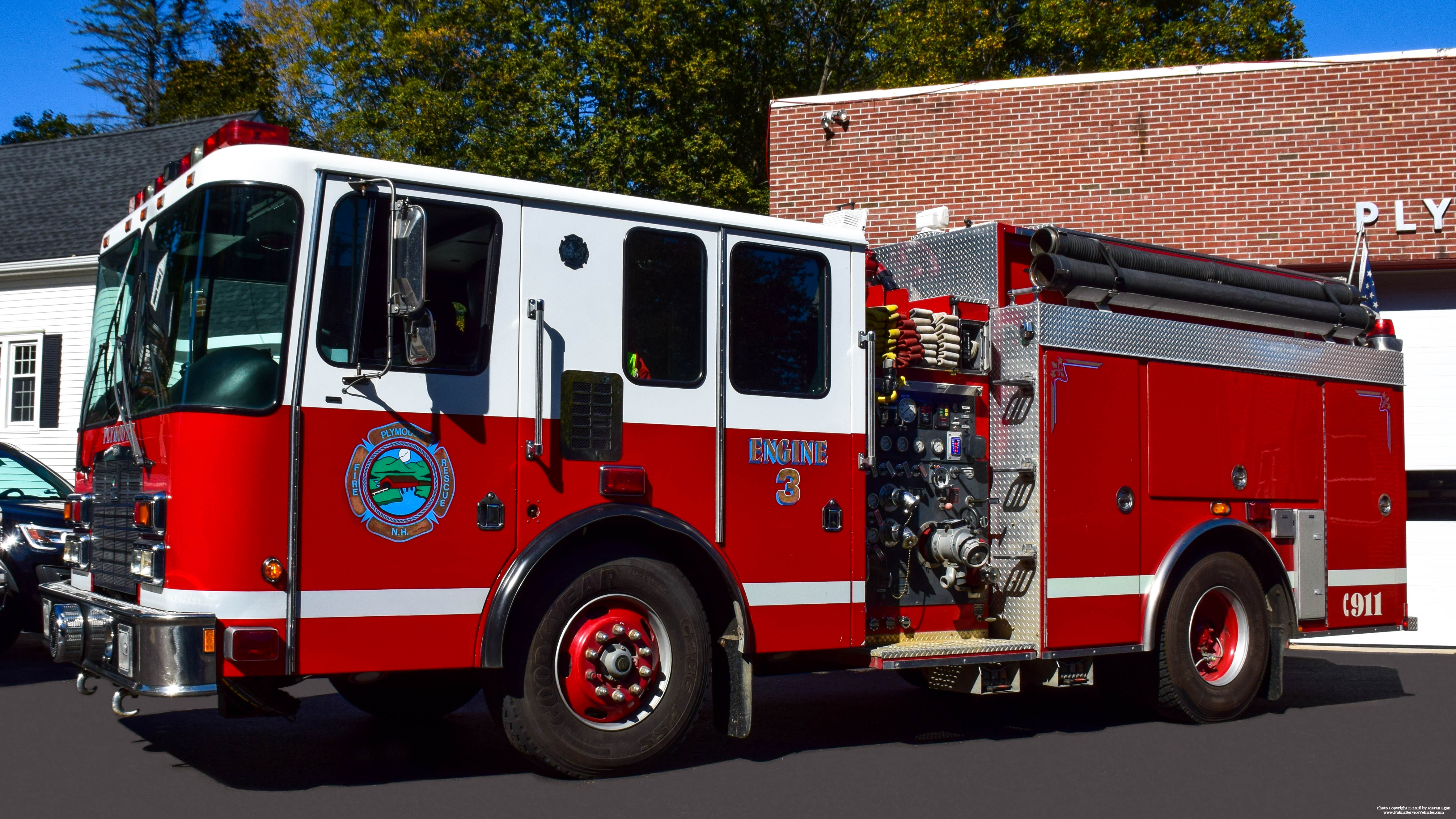 A photo  of Plymouth Fire
            18 Engine 3, a 2003 HME             taken by Kieran Egan