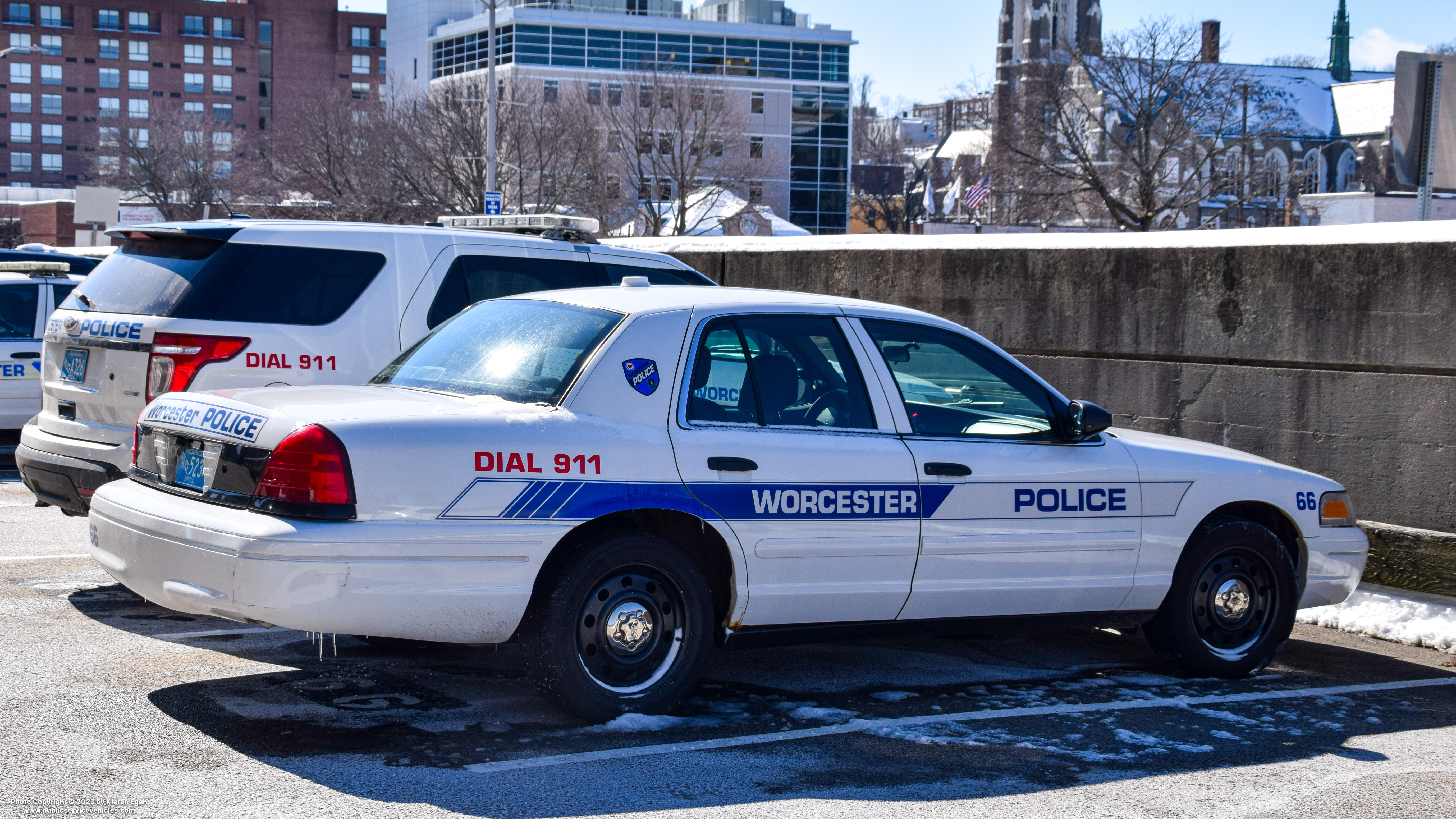 A photo  of Worcester Police
            Cruiser 66, a 2007 Ford Crown Victoria Police Interceptor             taken by Kieran Egan