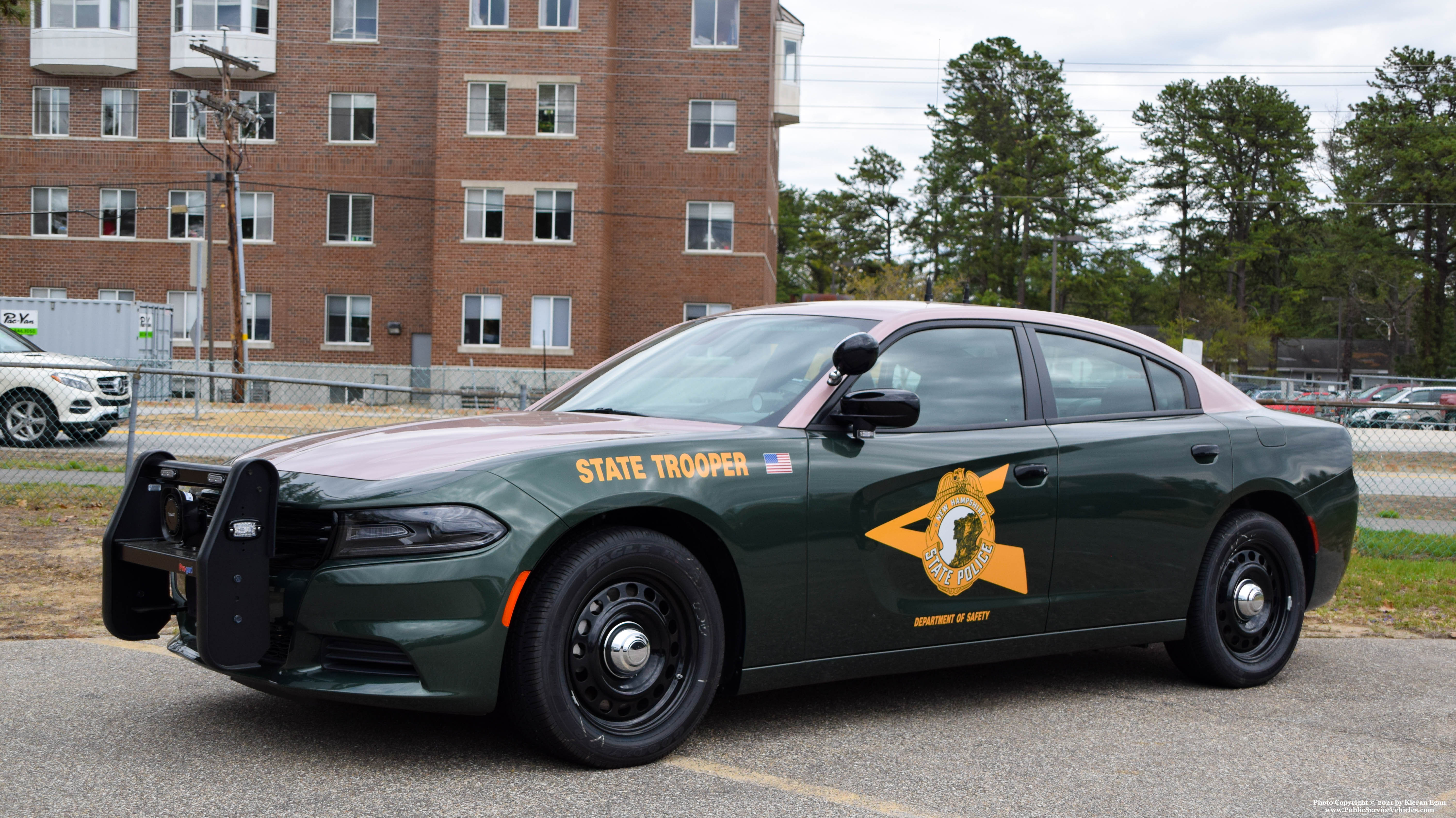 A photo  of New Hampshire State Police
            Cruiser 409, a 2020 Dodge Charger             taken by Kieran Egan