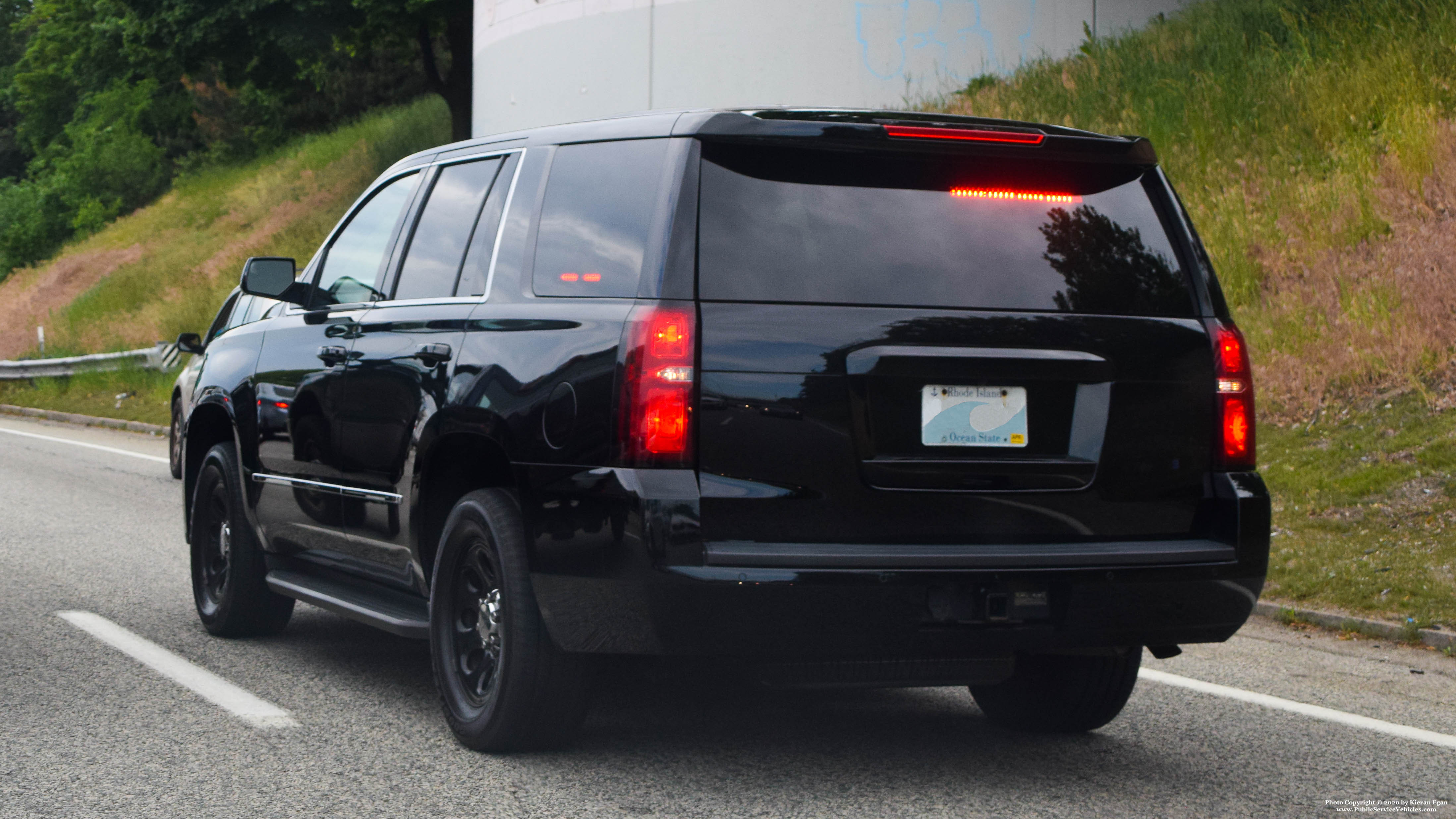 A photo  of Rhode Island State Police
            Cruiser 215, a 2017 Chevrolet Tahoe             taken by Kieran Egan