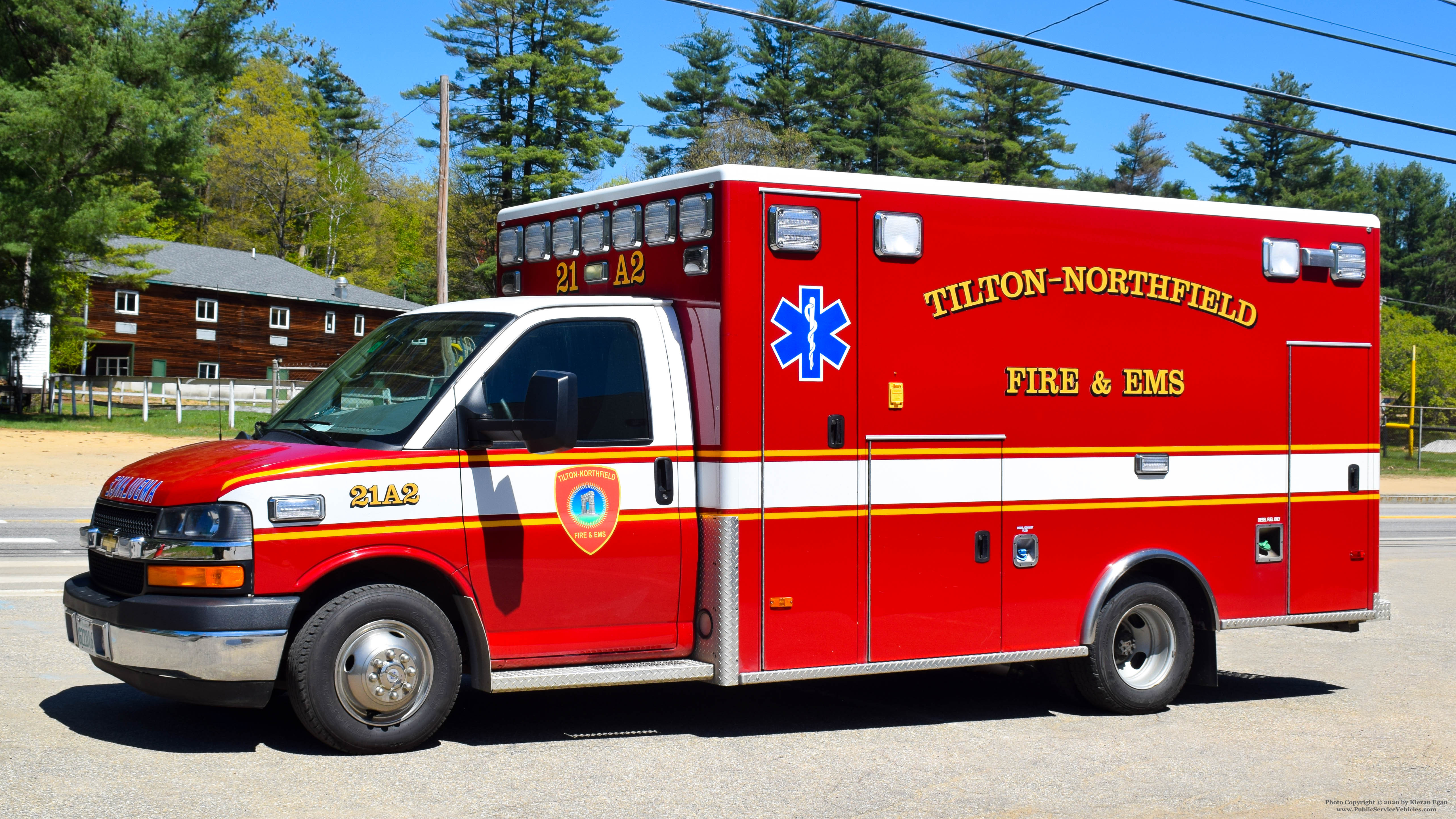 A photo  of Tilton-Northfield Fire District
            21 Ambulance 2, a 2011 Chevrolet             taken by Kieran Egan