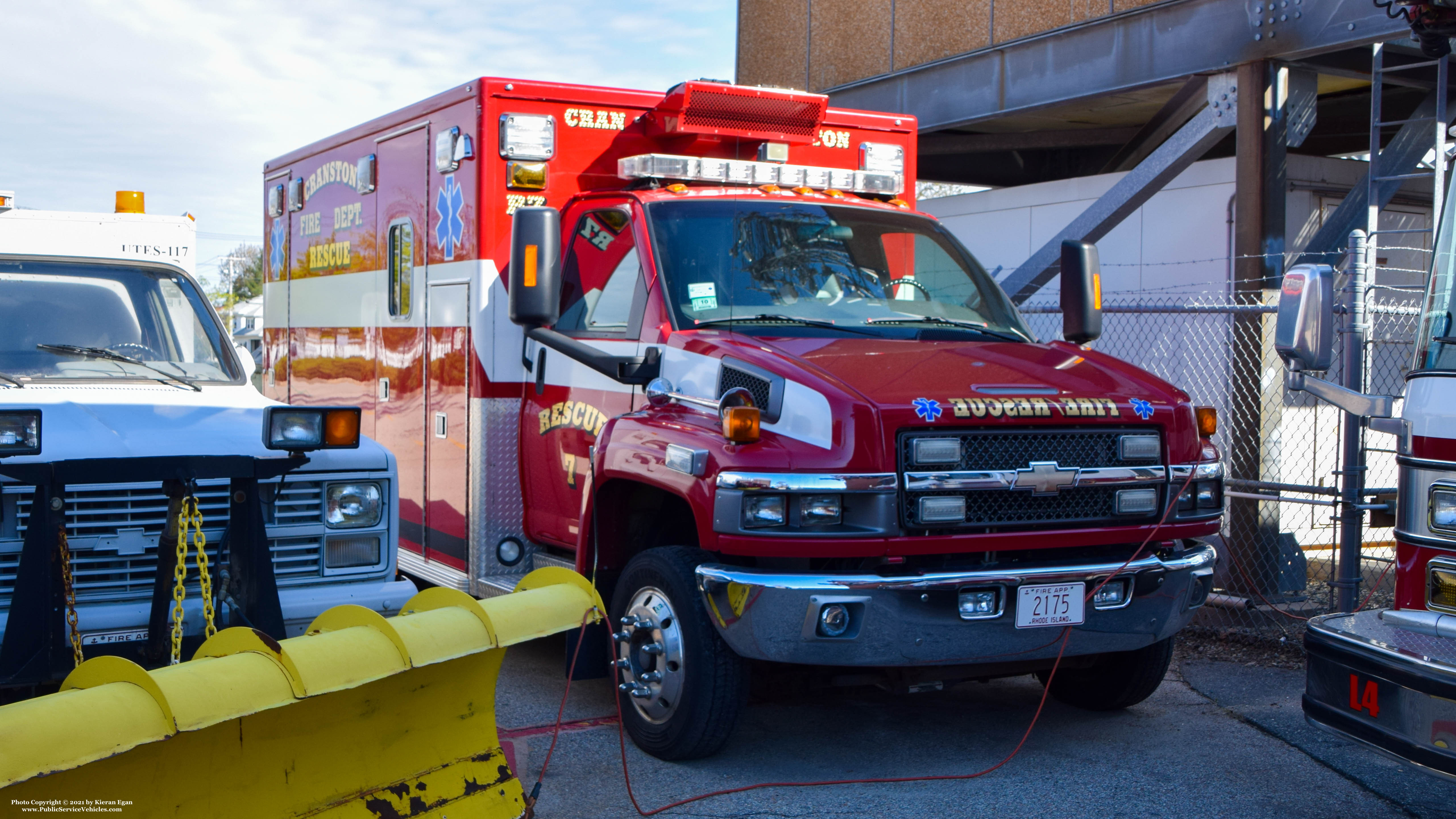 A photo  of Cranston Fire
            Rescue 7, a 2009 Chevrolet C4500             taken by Kieran Egan