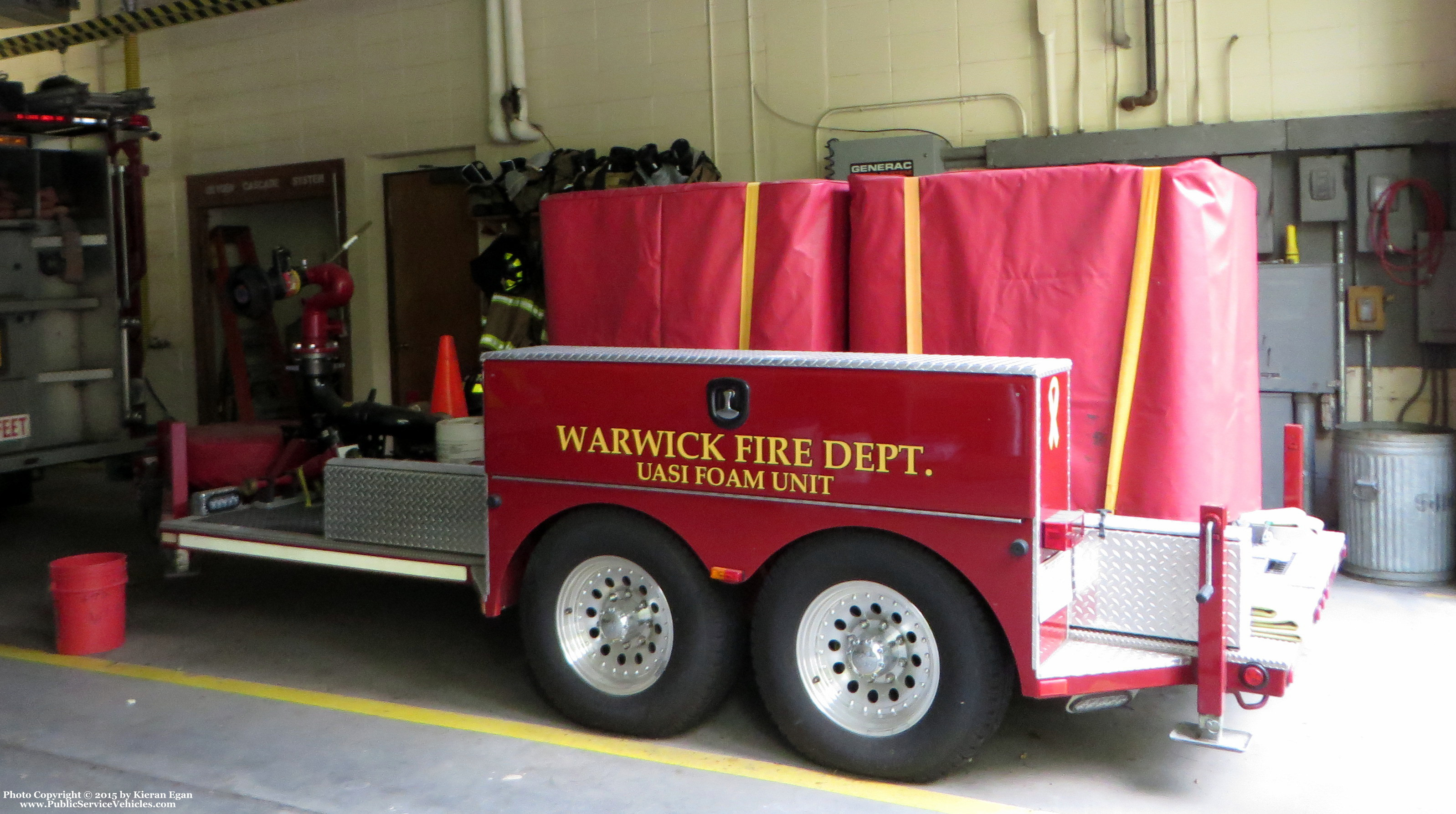 A photo  of Warwick Fire
            Foam Trailer, a 1990-2015 Foam Trailer             taken by Kieran Egan