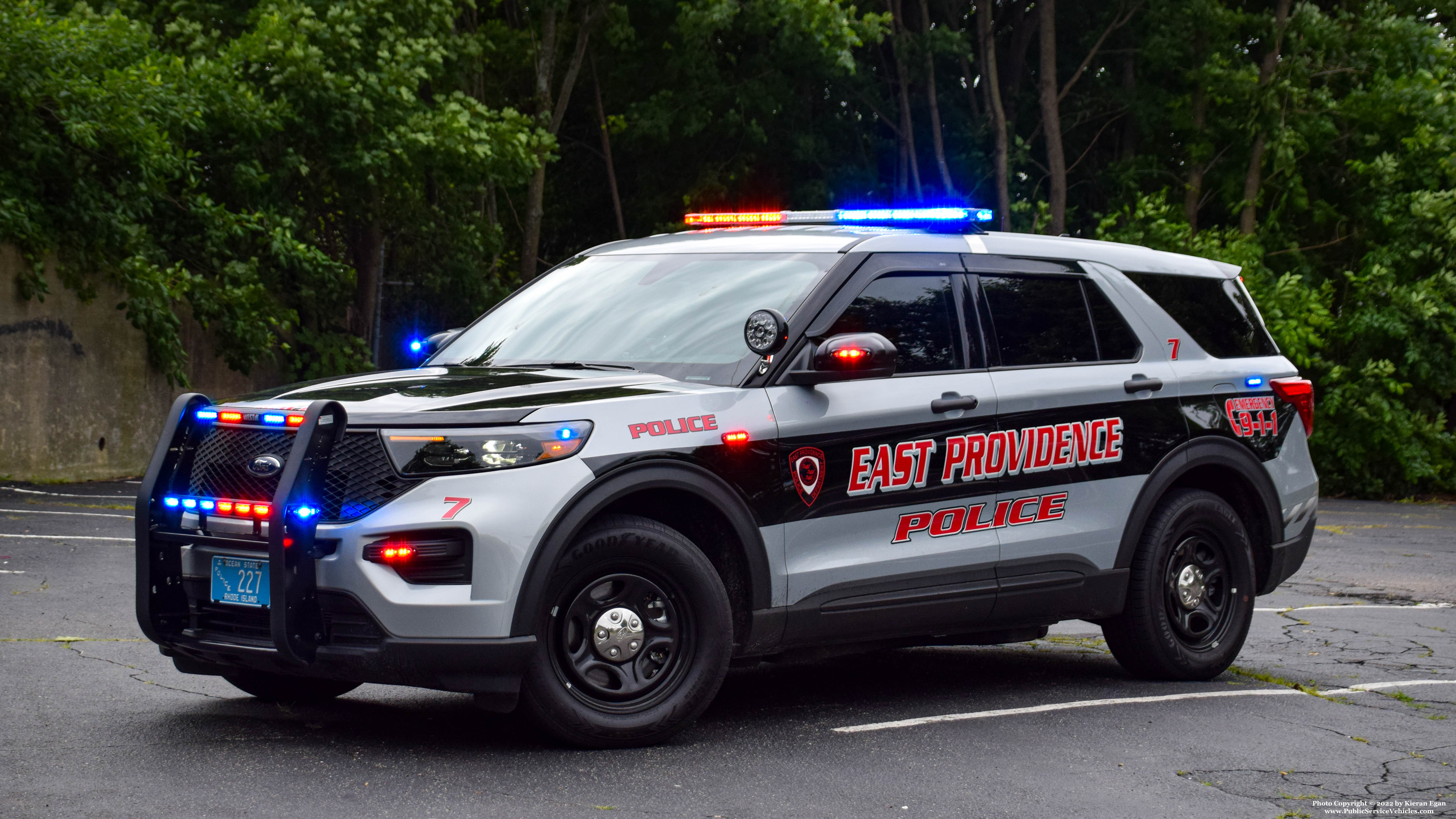 A photo  of East Providence Police
            Car 7, a 2021 Ford Police Interceptor Utility             taken by Kieran Egan