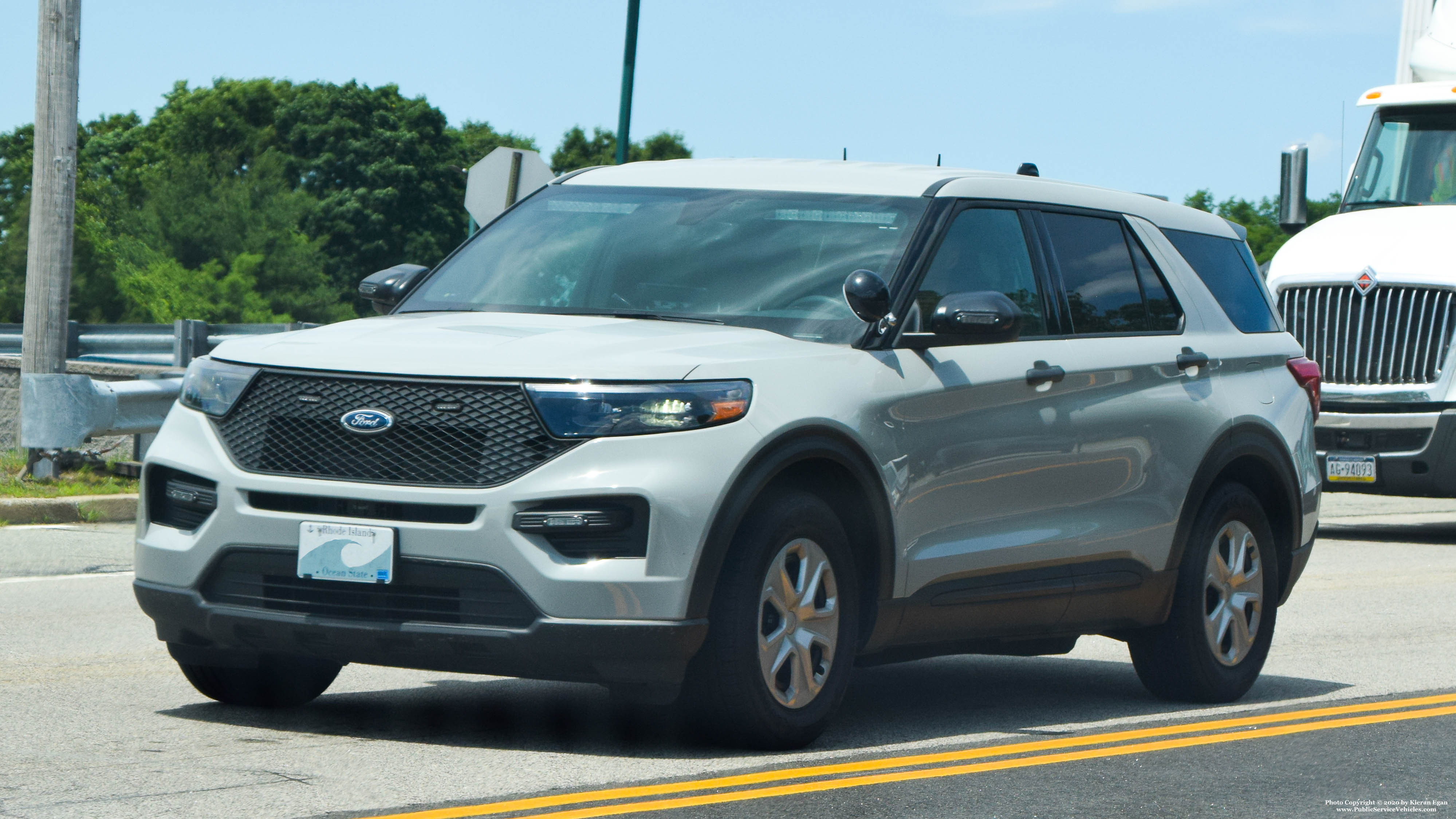 A photo  of Rhode Island State Police
            Unmarked Unit, a 2020 Ford Police Interceptor Utility             taken by Kieran Egan