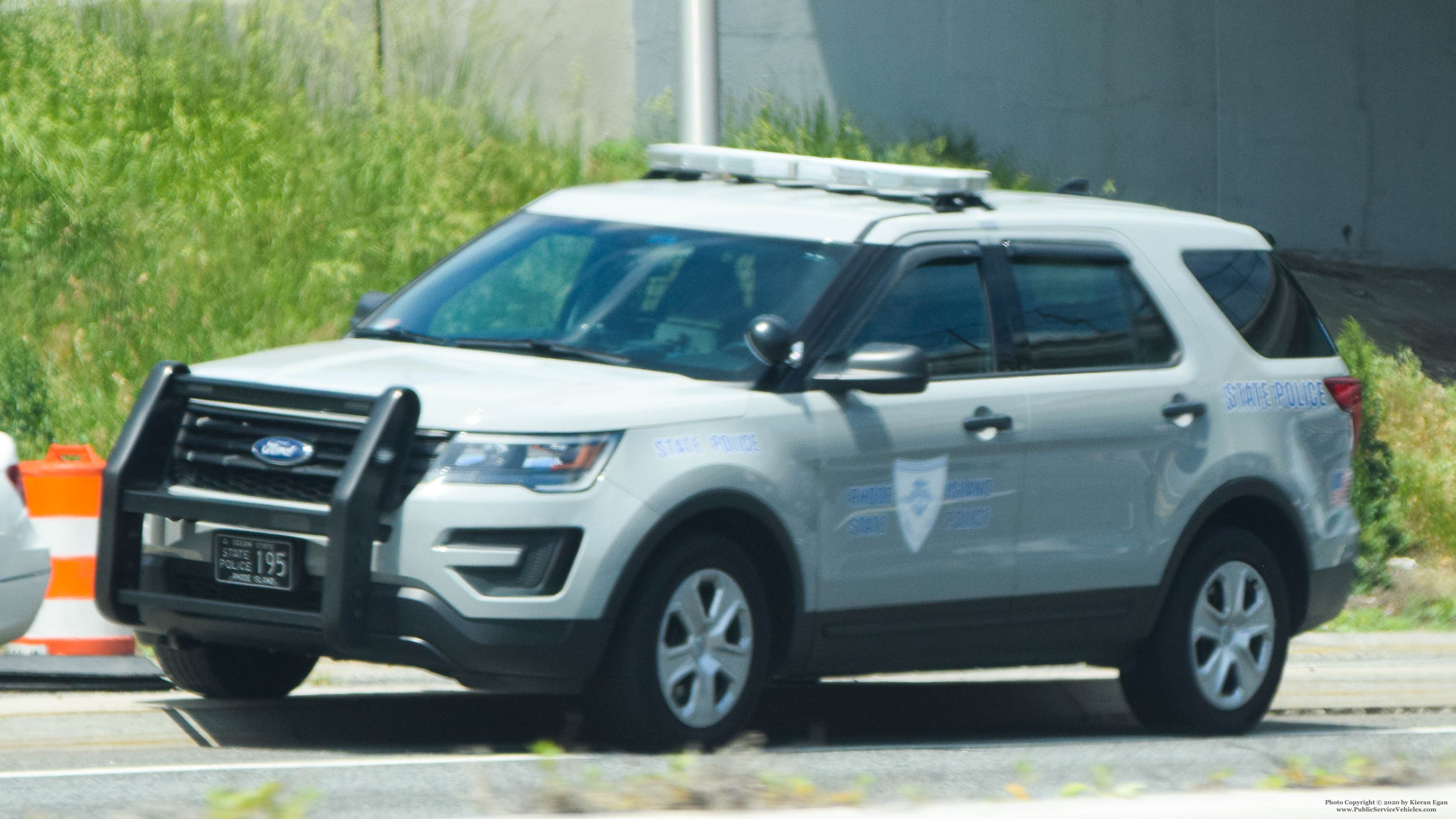 A photo  of Rhode Island State Police
            Cruiser 195, a 2017 Ford Police Interceptor Utility             taken by Kieran Egan