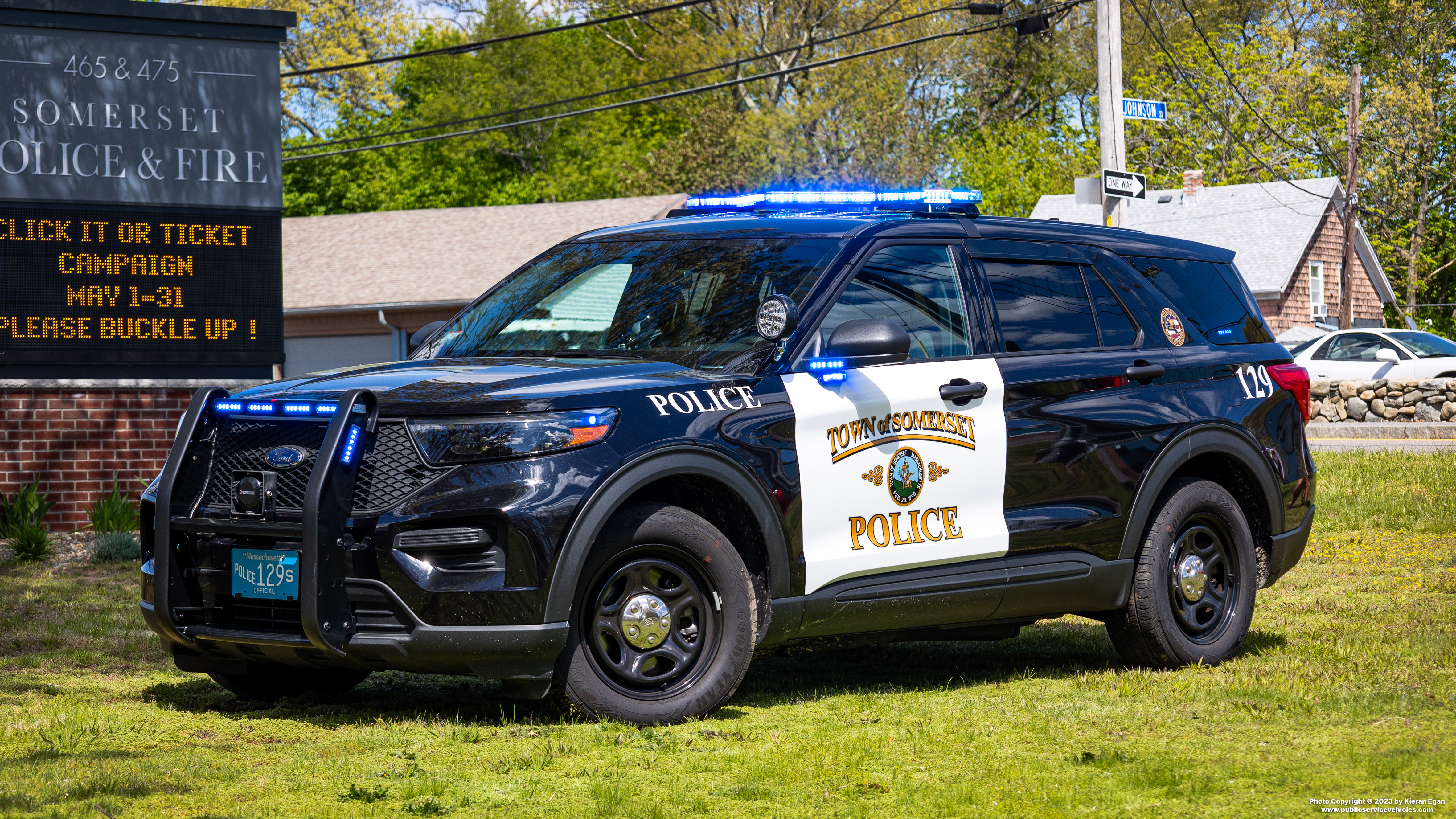 A photo  of Somerset Police
            Cruiser 129, a 2022 Ford Police Interceptor Utility             taken by Kieran Egan