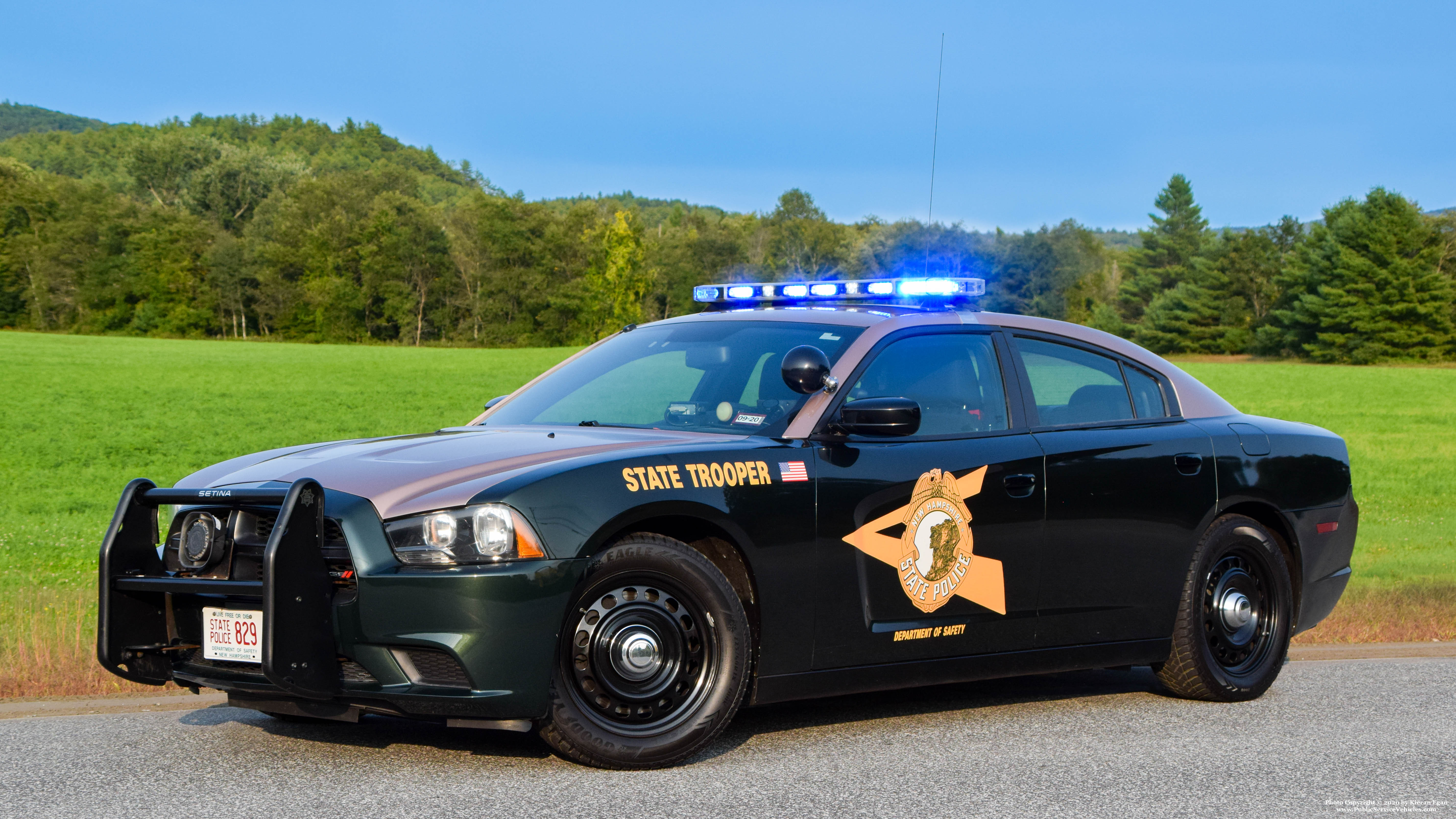 A photo  of New Hampshire State Police
            Cruiser 829, a 2014 Dodge Charger             taken by Kieran Egan