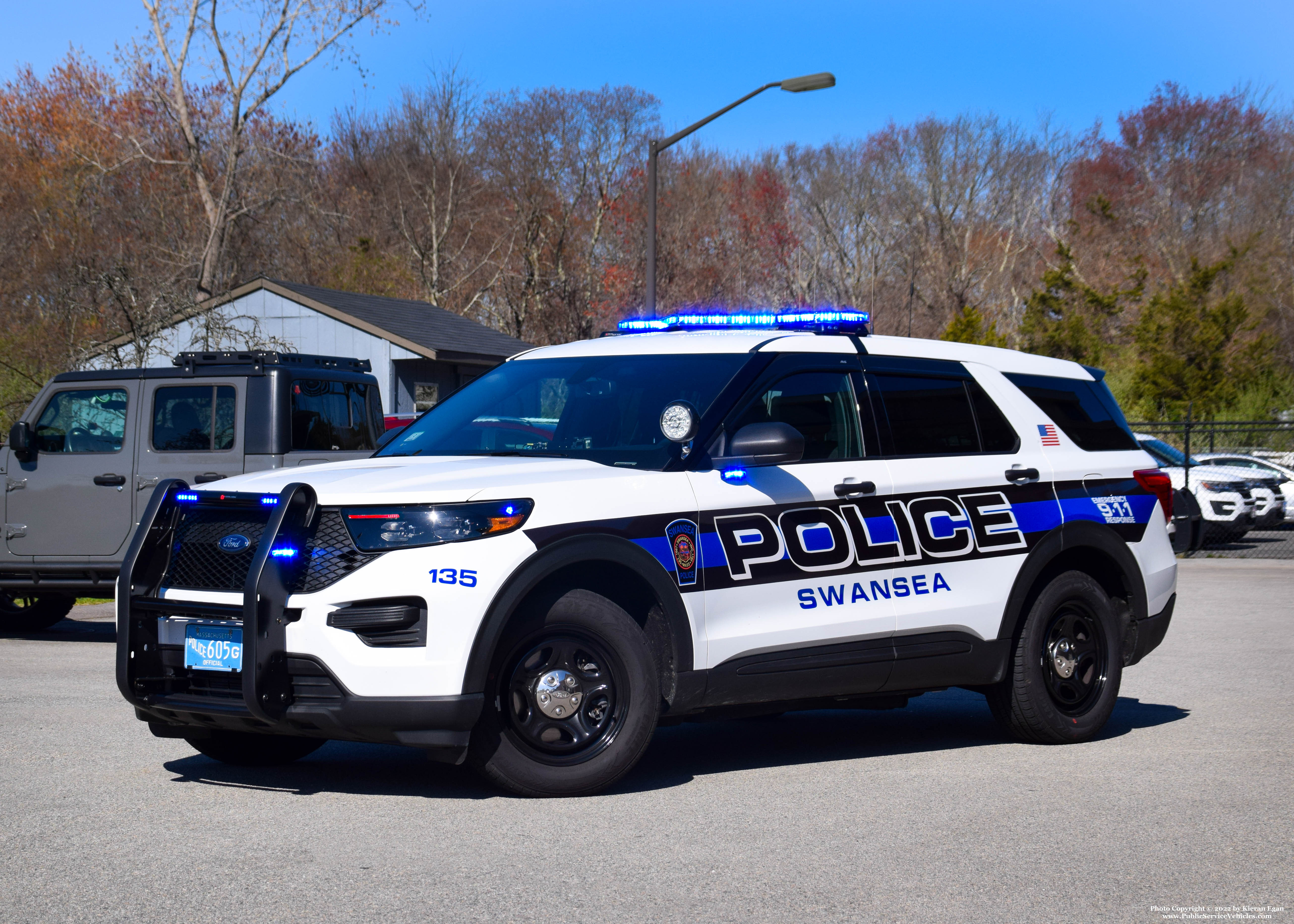 A photo  of Swansea Police
            Cruiser 135, a 2021 Ford Police Interceptor Utility             taken by Kieran Egan