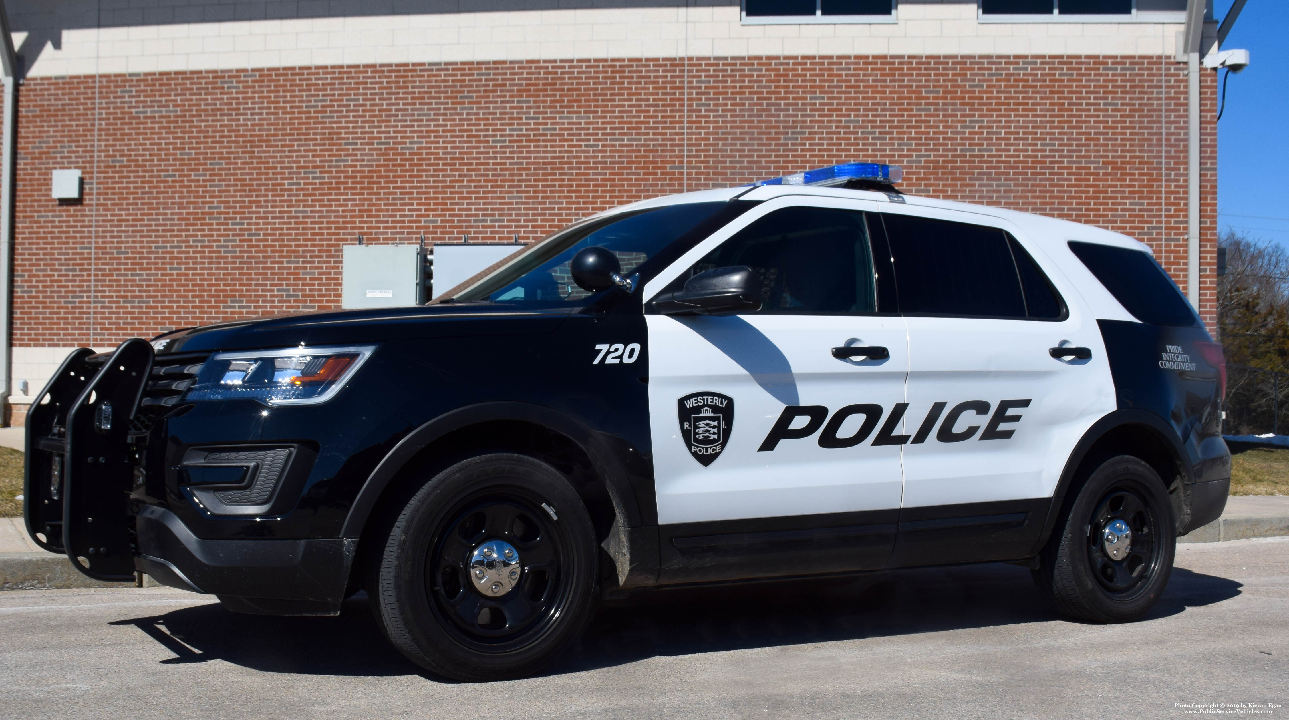 A photo  of Westerly Police
            Cruiser 720, a 2016-2019 Ford Police Interceptor Utility             taken by Kieran Egan