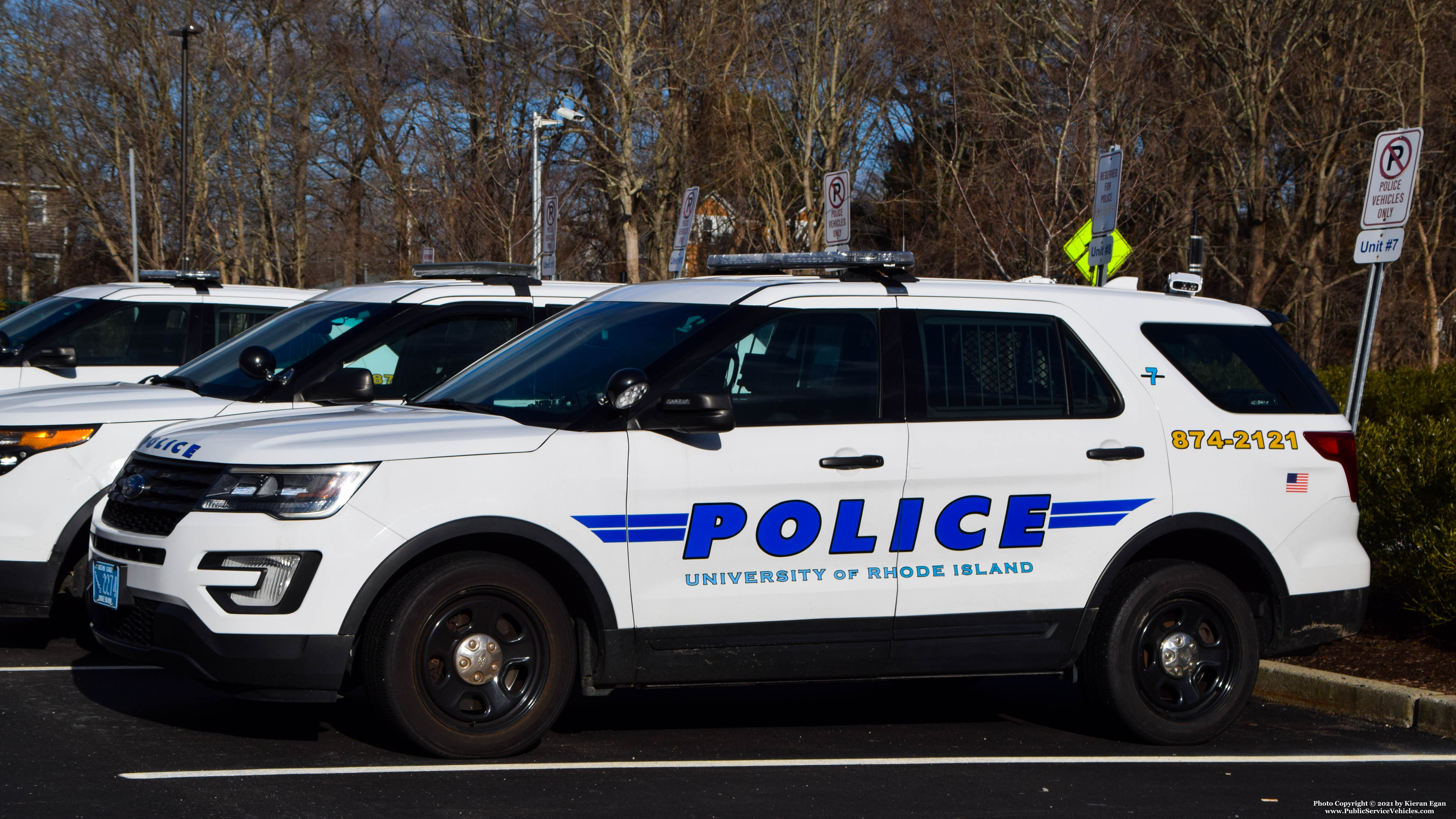 A photo  of University of Rhode Island Police
            Car 7, a 2016-2019 Ford Police Interceptor Utility             taken by Kieran Egan