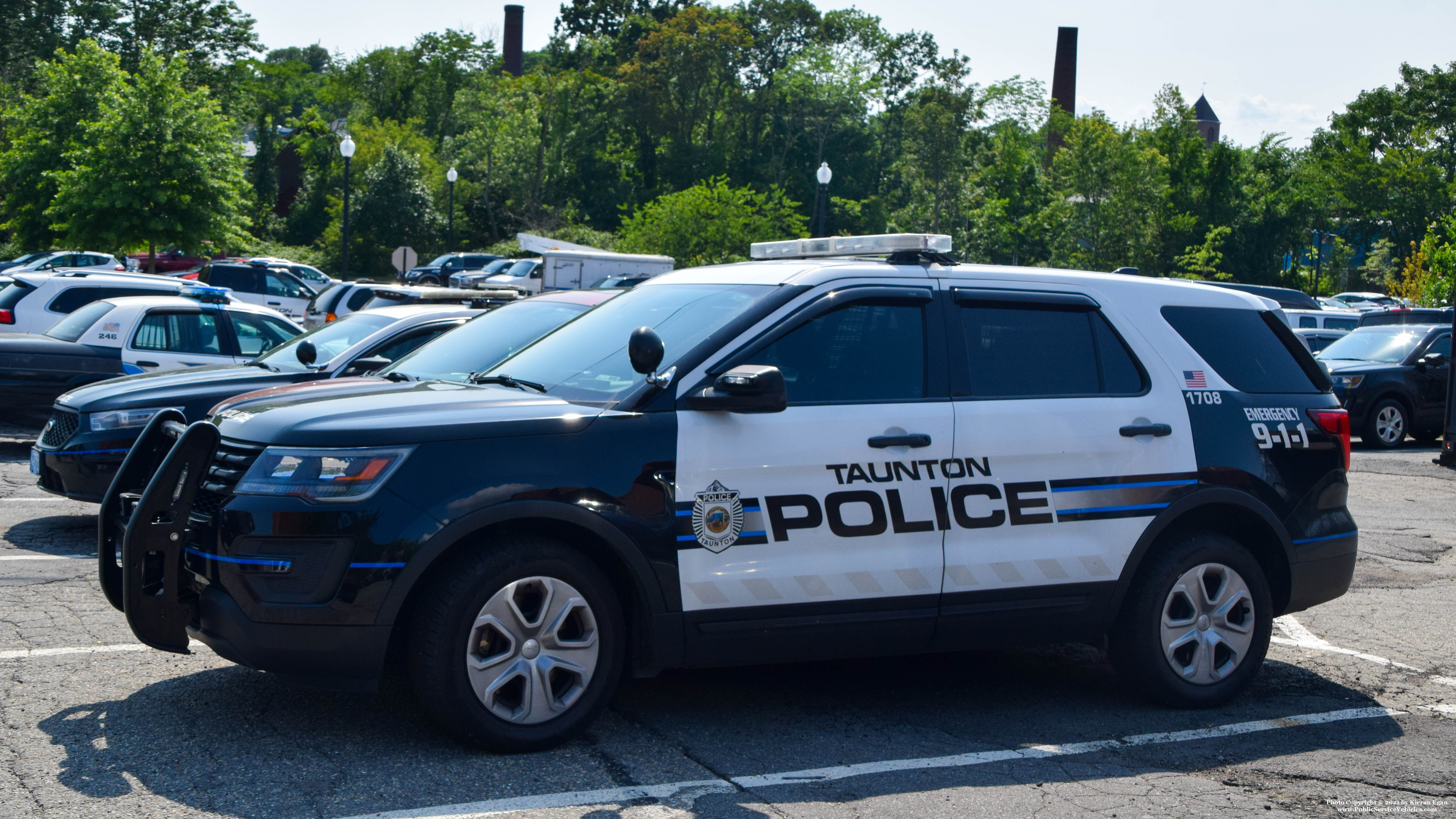 A photo  of Taunton Police
            Cruiser 1708, a 2017 Ford Police Interceptor Utility             taken by Kieran Egan