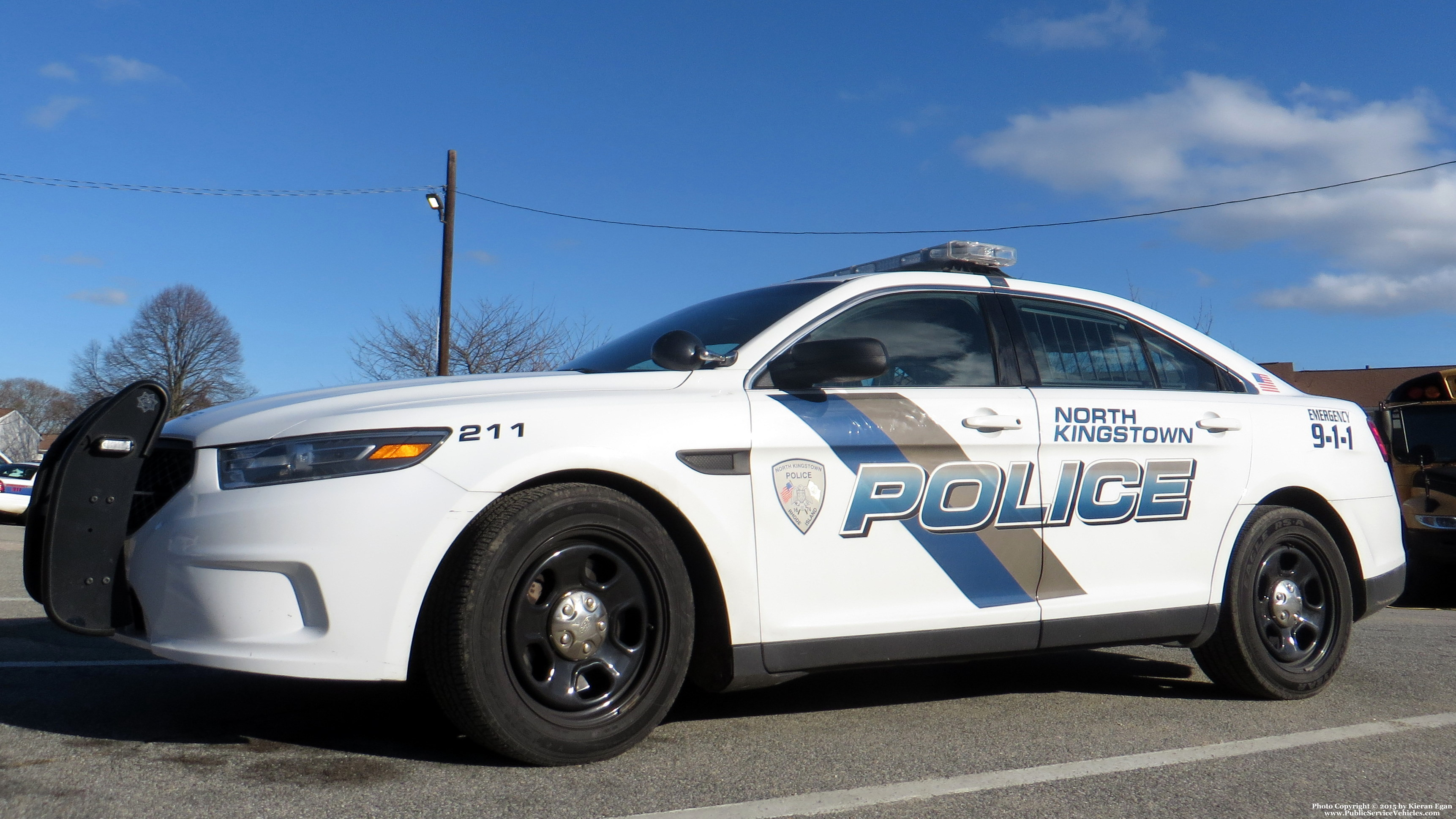 A photo  of North Kingstown Police
            Cruiser 211, a 2015 Ford Police Interceptor Sedan             taken by Kieran Egan