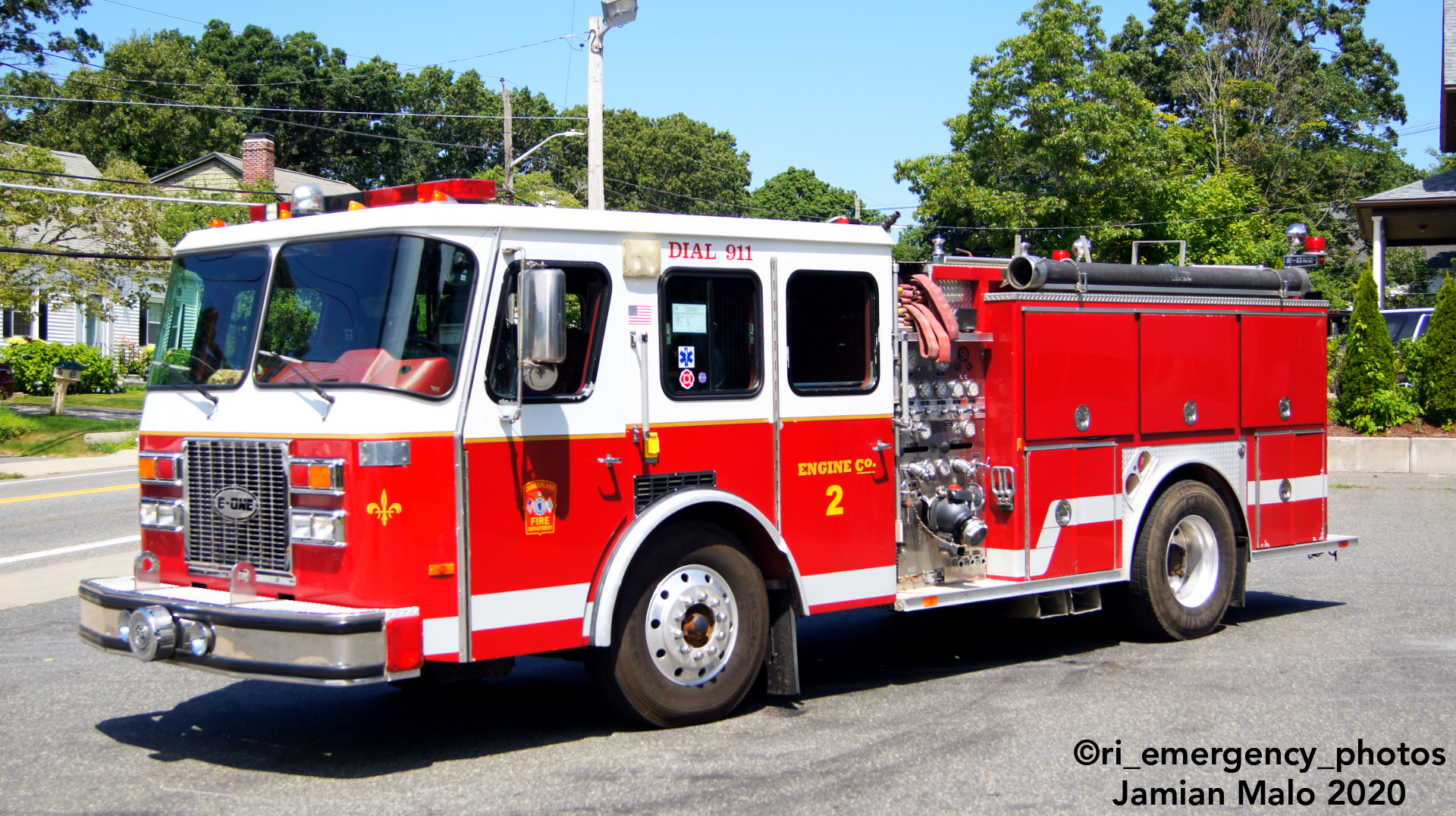 A photo  of Cumberland Fire
            Engine 2, a 1995 E-One Sentry             taken by Jamian Malo