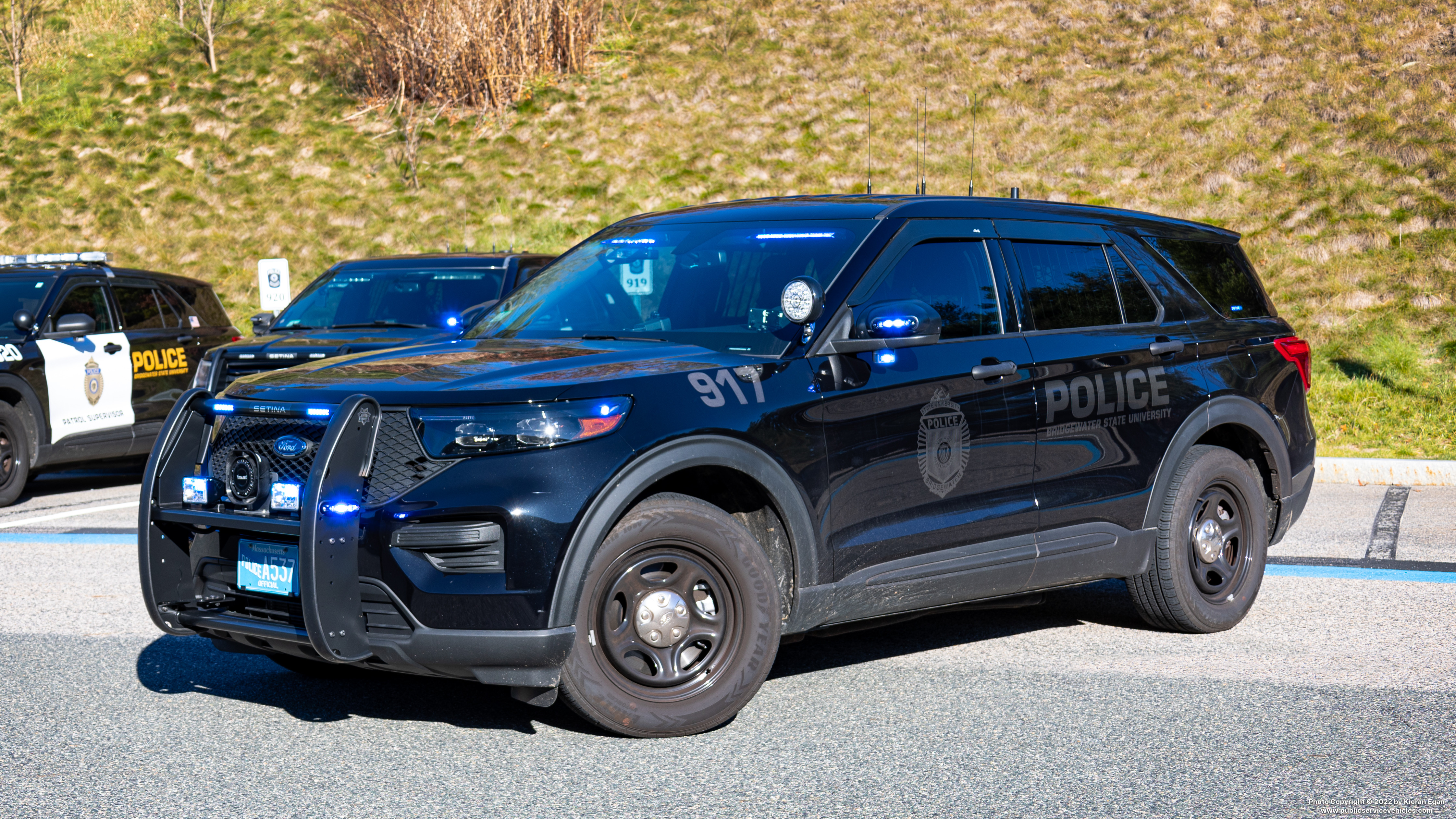 A photo  of Bridgewater State University Police
            Cruiser 917, a 2021 Ford Police Interceptor Utility             taken by Kieran Egan