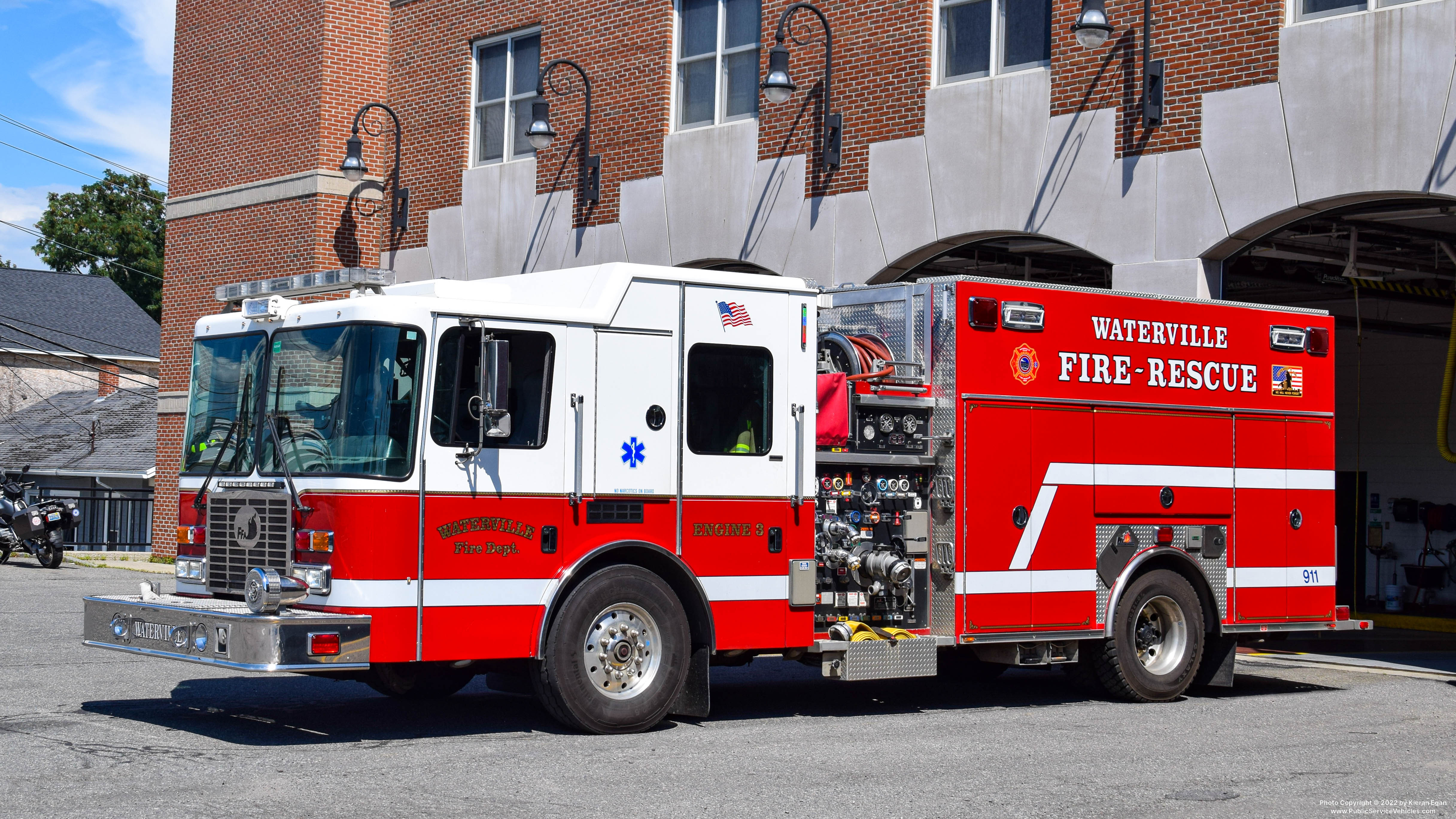 A photo  of Waterville Fire
            Engine 3, a 2013 Ferrara Intruder II             taken by Kieran Egan
