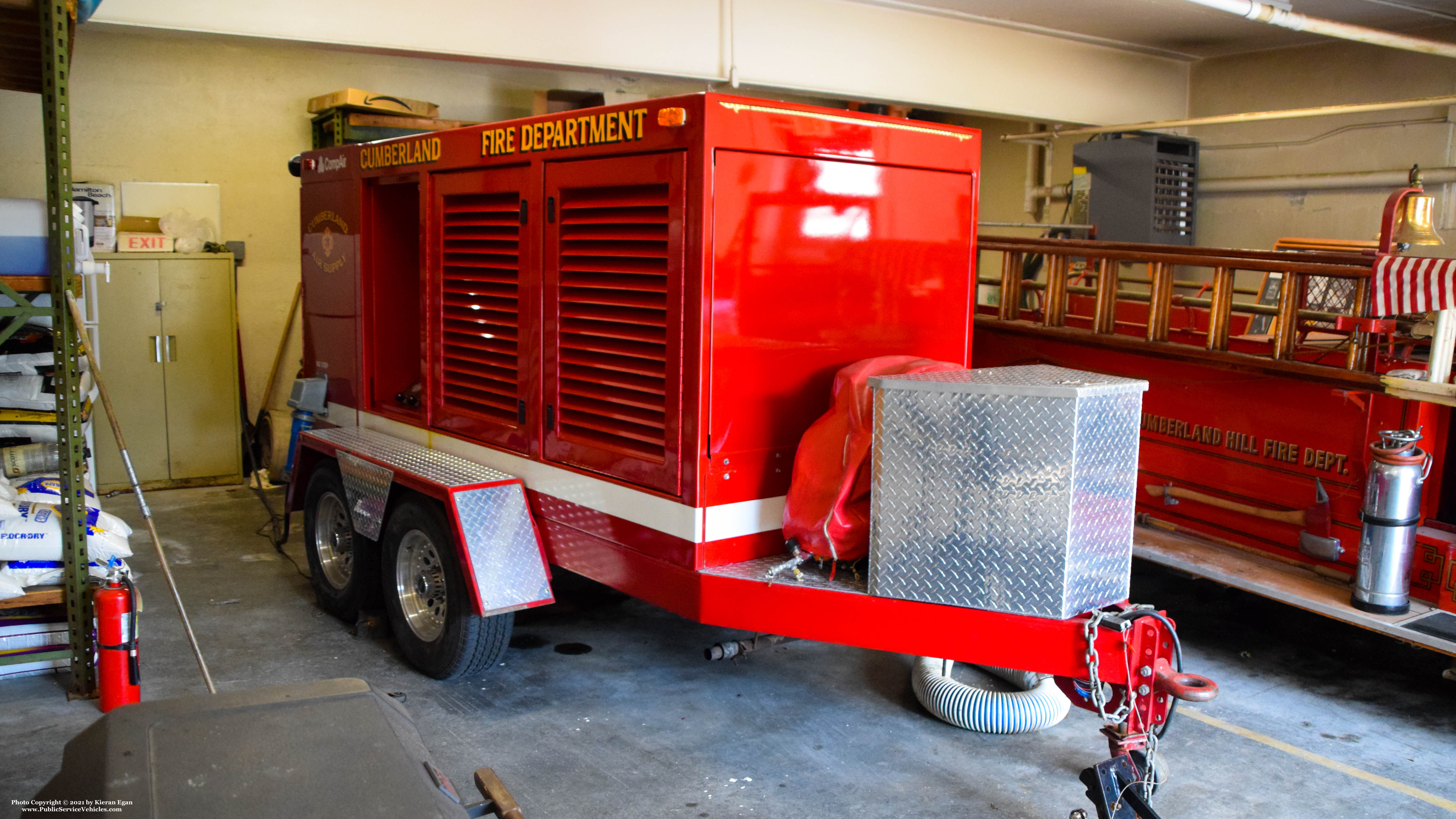 A photo  of Cumberland Fire
            Air Supply Trailer, a 2000-2010 Air Supply Trailer             taken by Kieran Egan