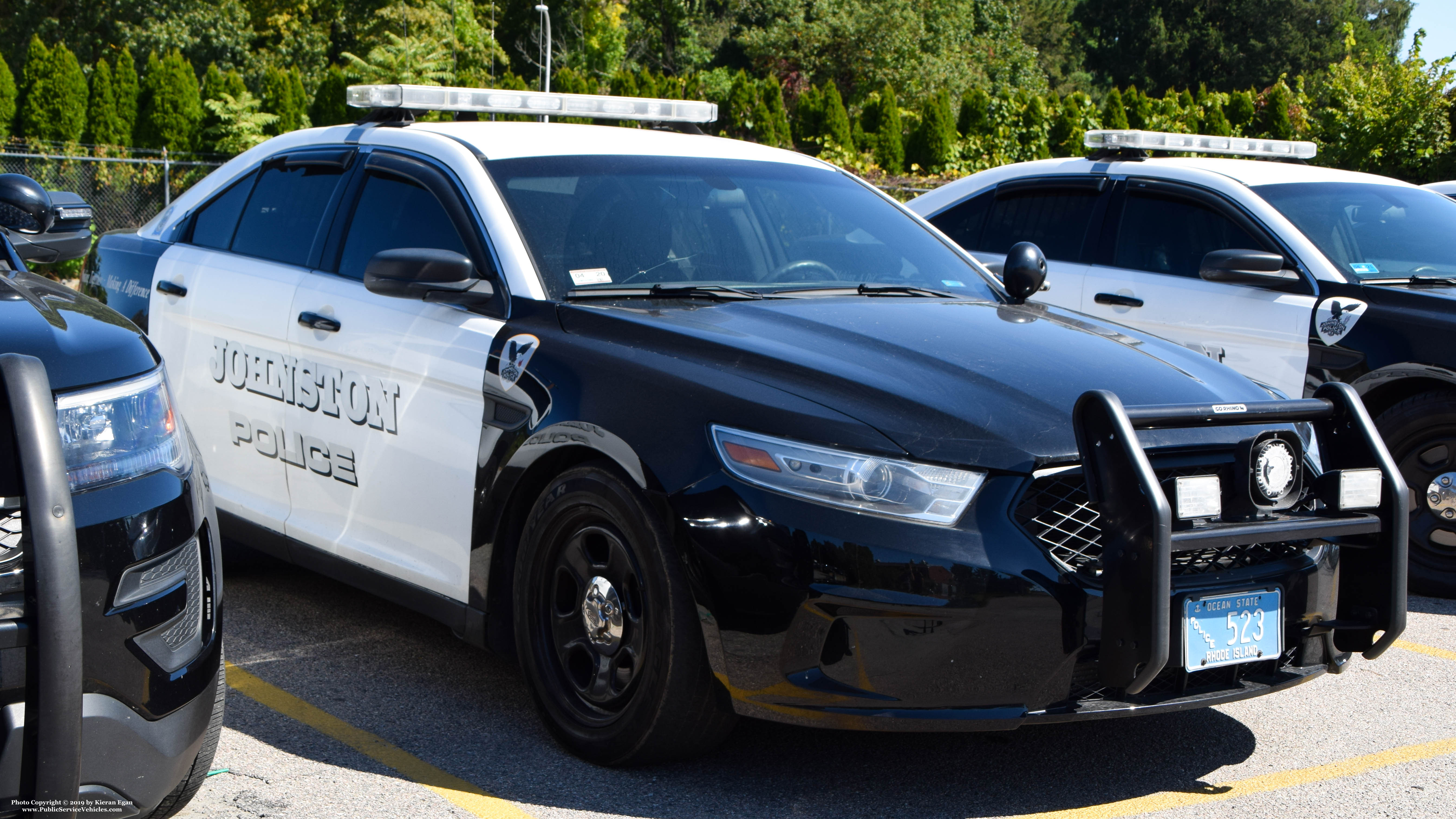 A photo  of Johnston Police
            Cruiser 523, a 2013 Ford Police Interceptor Sedan             taken by Kieran Egan