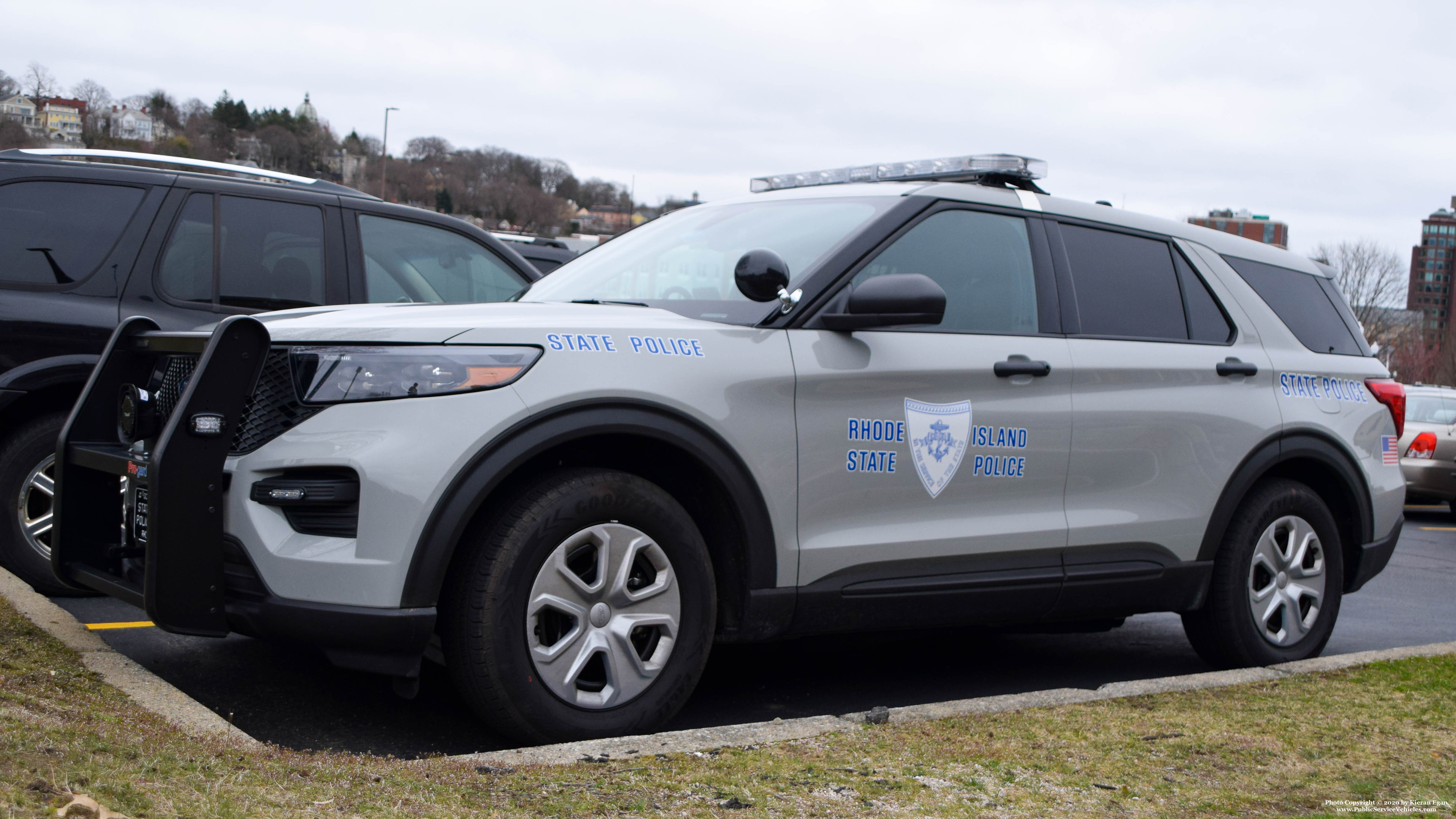 A photo  of Rhode Island State Police
            Cruiser 24, a 2020 Ford Police Interceptor Utility             taken by Kieran Egan