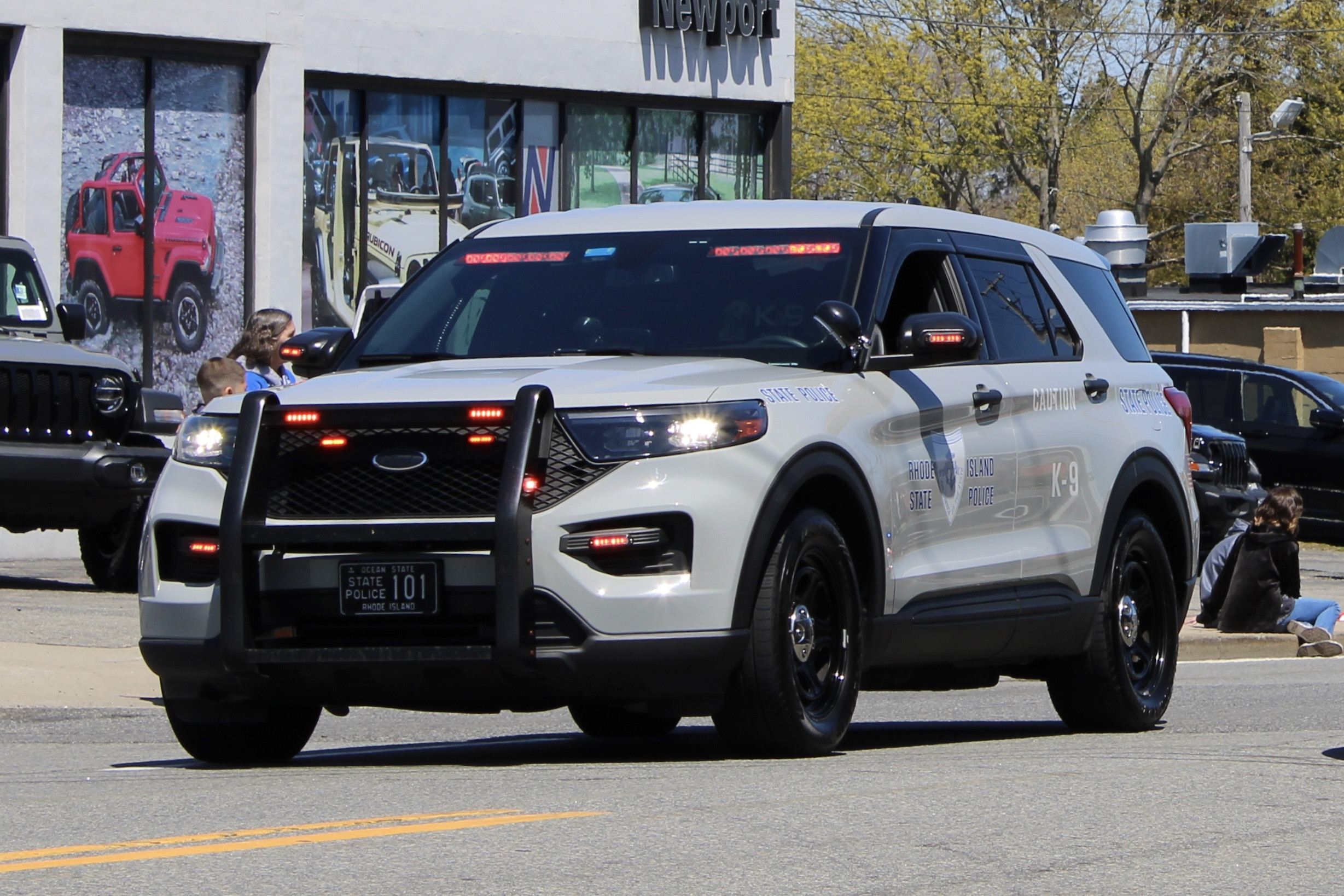 A photo  of Rhode Island State Police
            Cruiser 101, a 2020 Ford Police Interceptor Utility             taken by @riemergencyvehicles