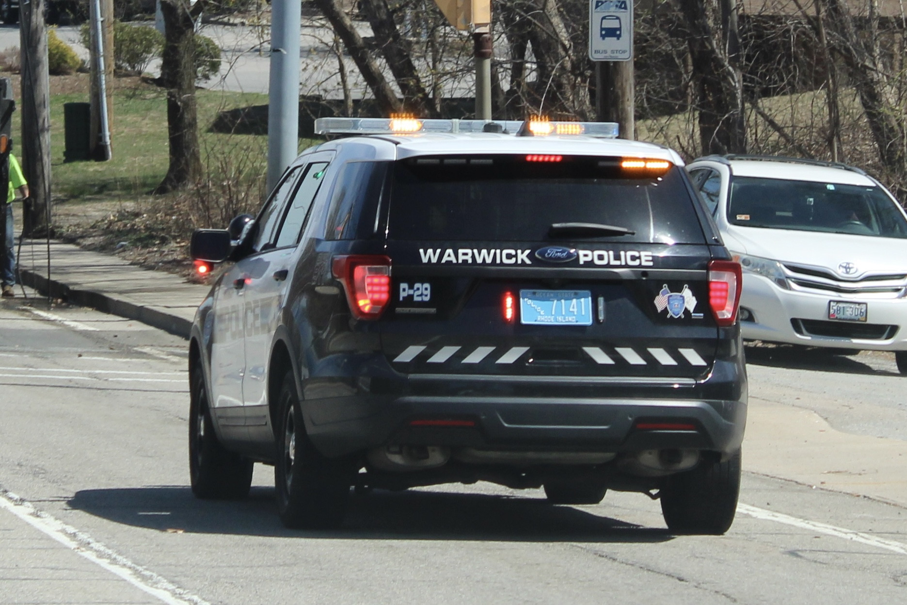 A photo  of Warwick Police
            Cruiser P-29, a 2019 Ford Police Interceptor Utility             taken by @riemergencyvehicles