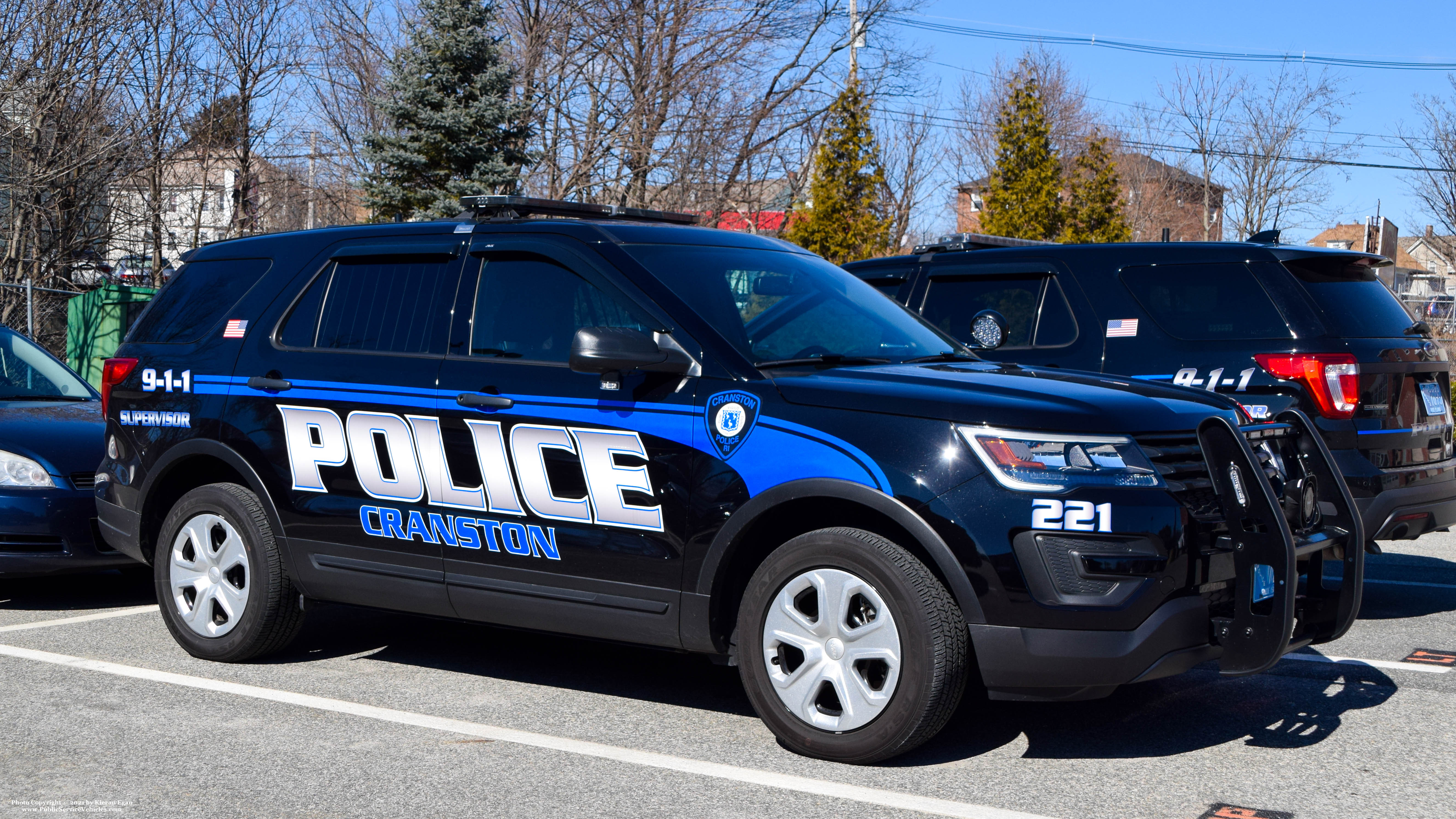 A photo  of Cranston Police
            Cruiser 221, a 2019 Ford Police Interceptor Utility             taken by Kieran Egan