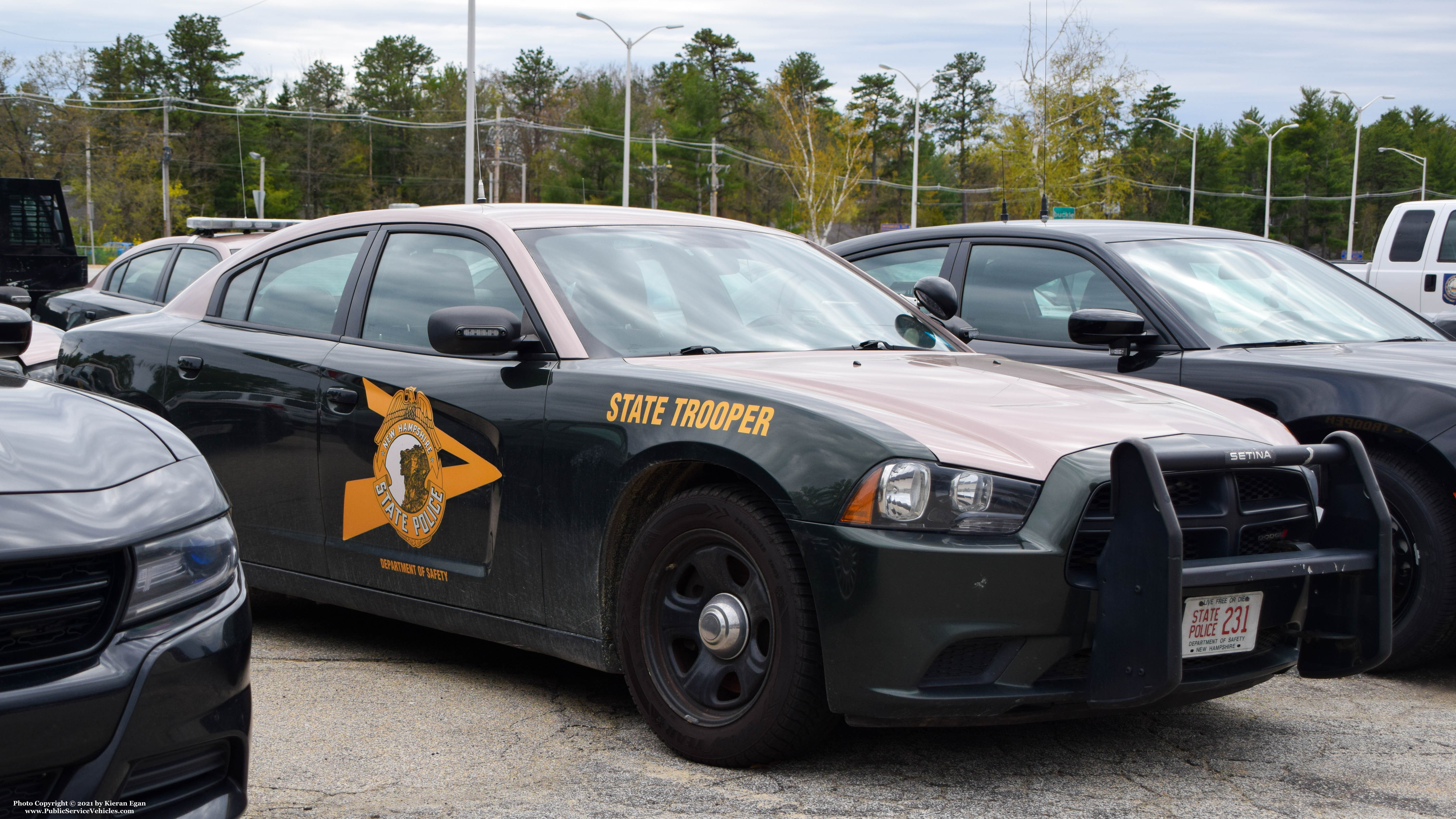 A photo  of New Hampshire State Police
            Cruiser 231, a 2011-2014 Dodge Charger             taken by Kieran Egan
