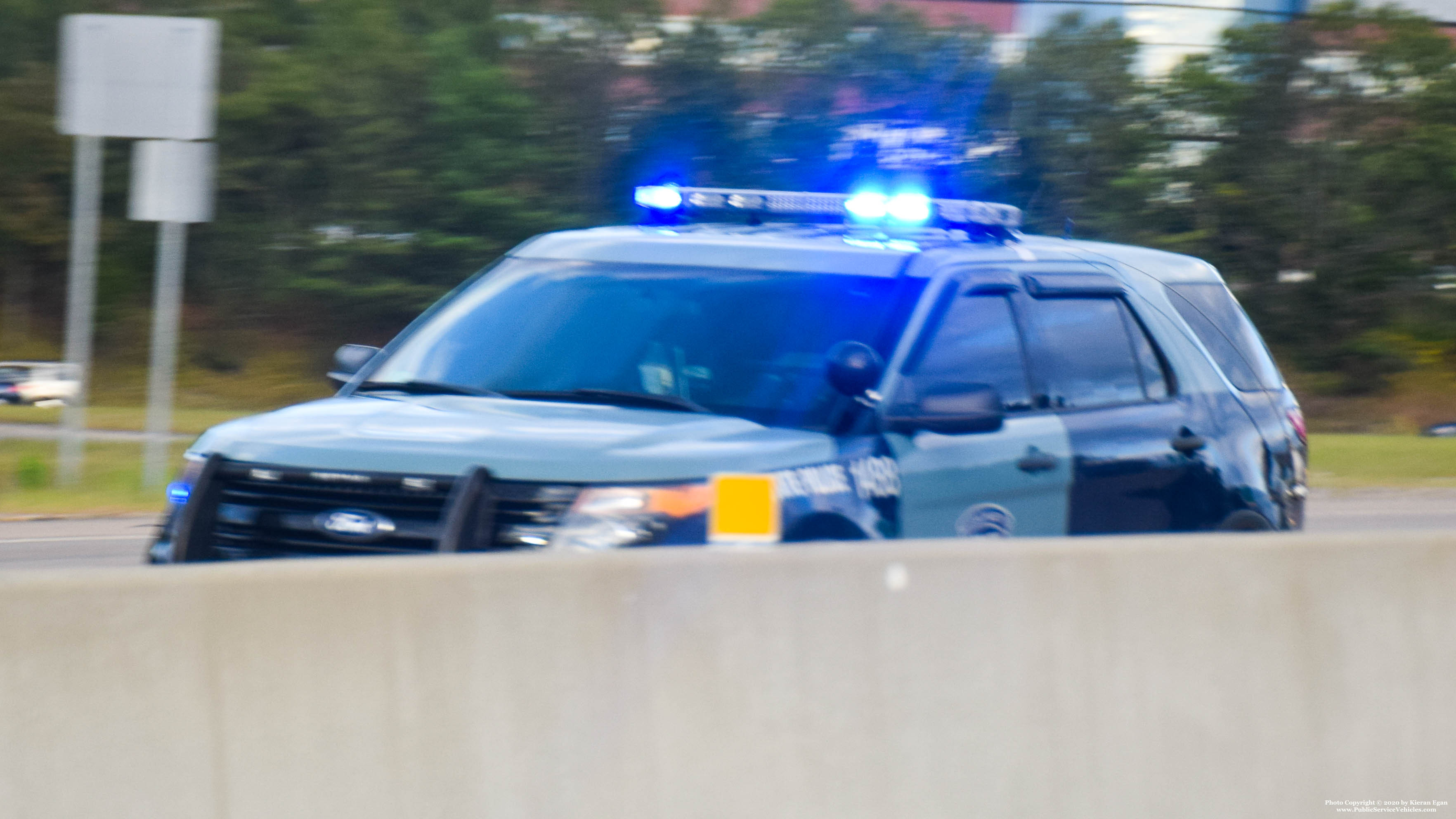 A photo  of Massachusetts State Police
            Cruiser 1488, a 2013 Ford Police Interceptor Utility             taken by Kieran Egan