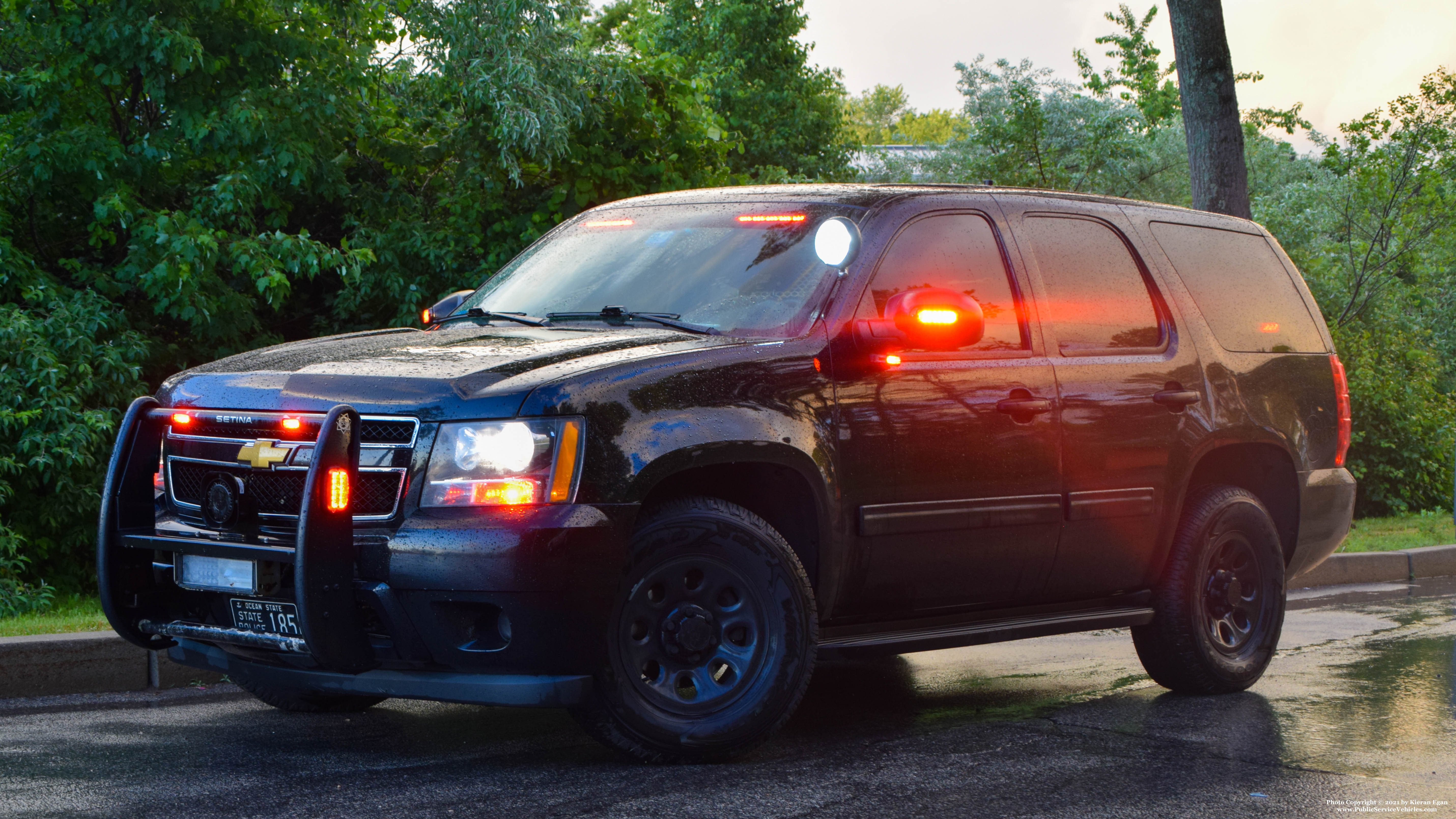 A photo  of Rhode Island State Police
            Cruiser 185, a 2013 Chevrolet Tahoe             taken by Kieran Egan