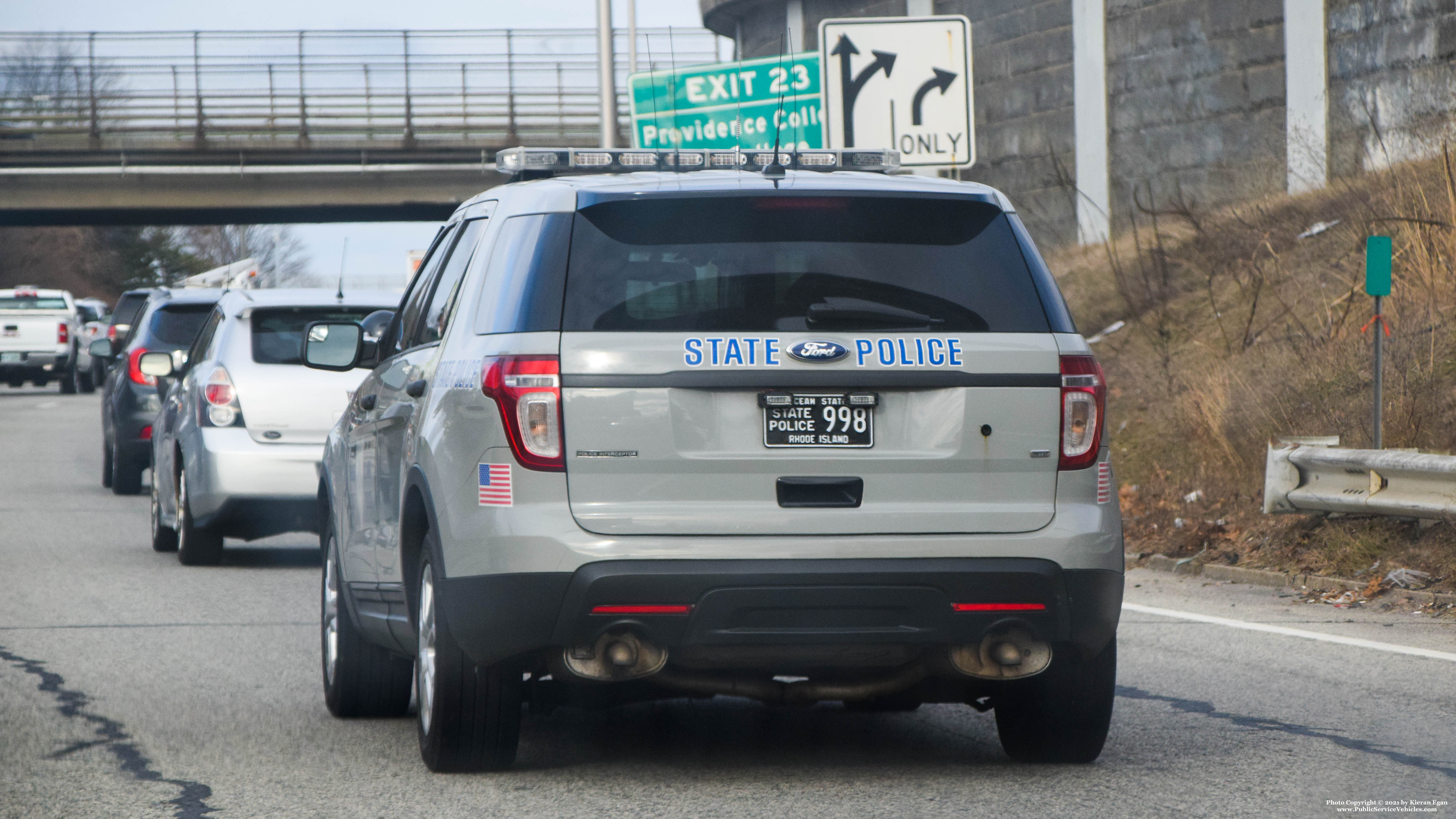 A photo  of Rhode Island State Police
            Cruiser 998, a 2013 Ford Police Interceptor Utility             taken by Kieran Egan