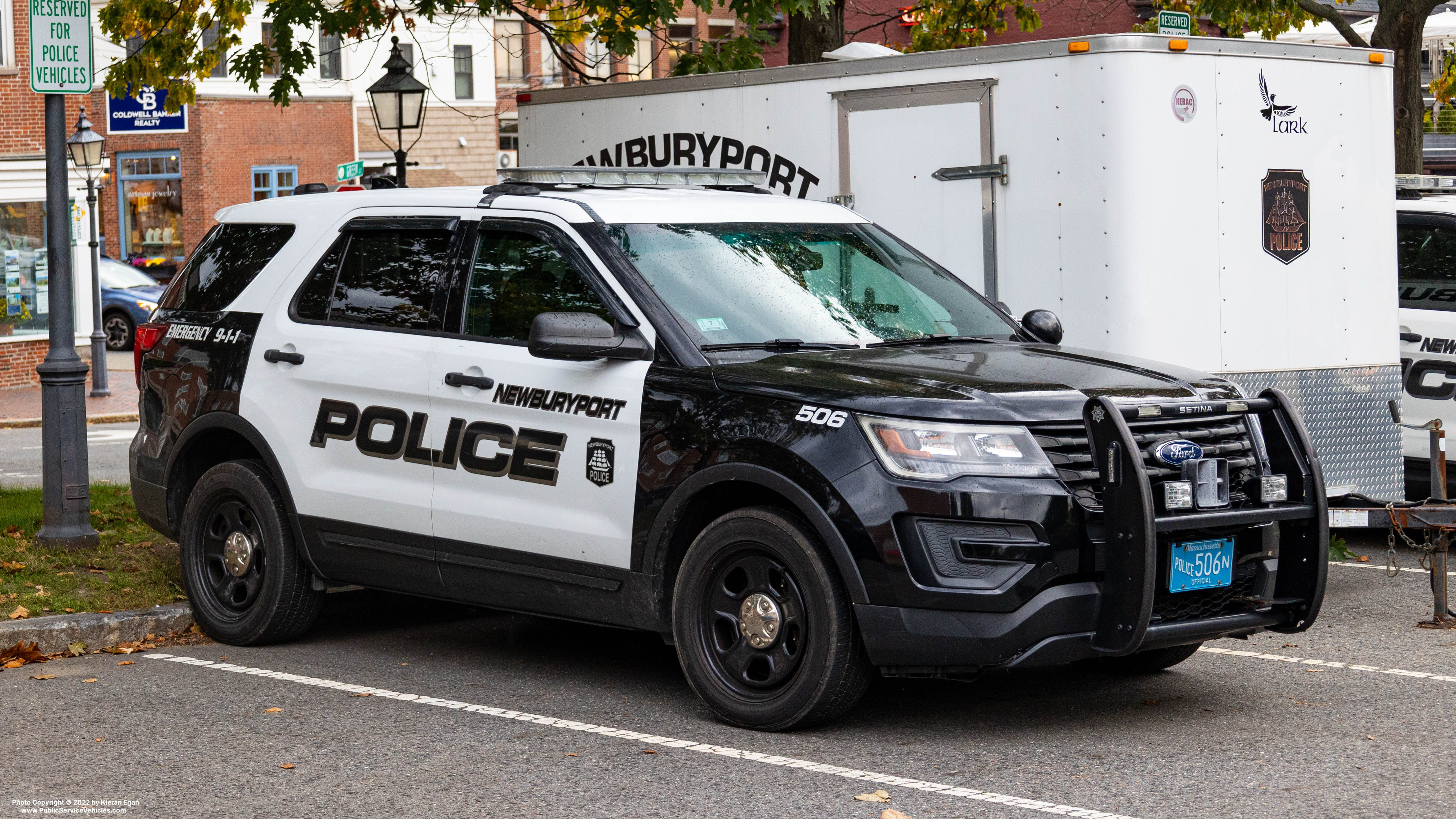 A photo  of Newburyport Police
            Cruiser 506, a 2017 Ford Police Interceptor Utility             taken by Kieran Egan