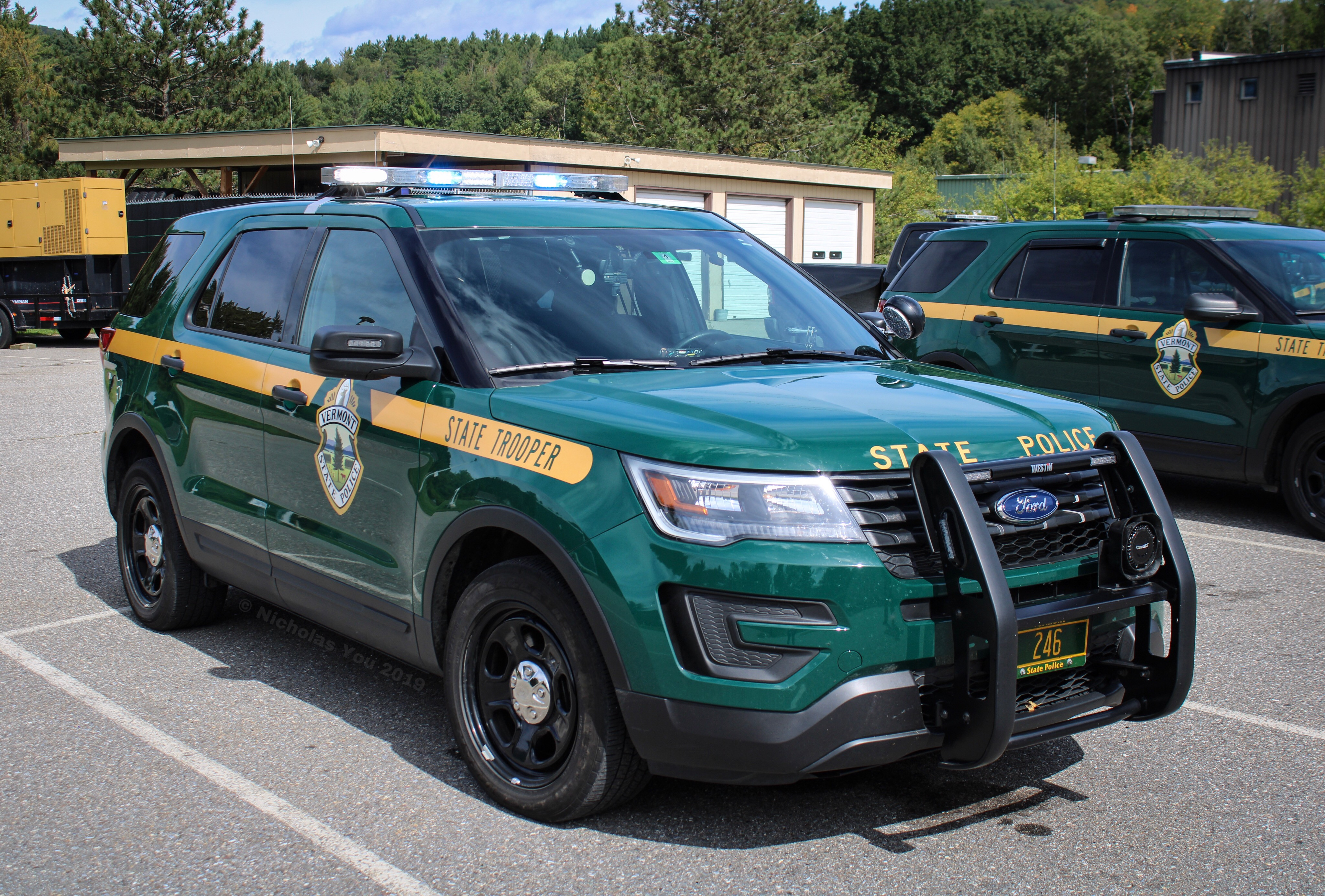 A photo  of Vermont State Police
            Cruiser 246, a 2016-2019 Ford Police Interceptor Utility             taken by Nicholas You