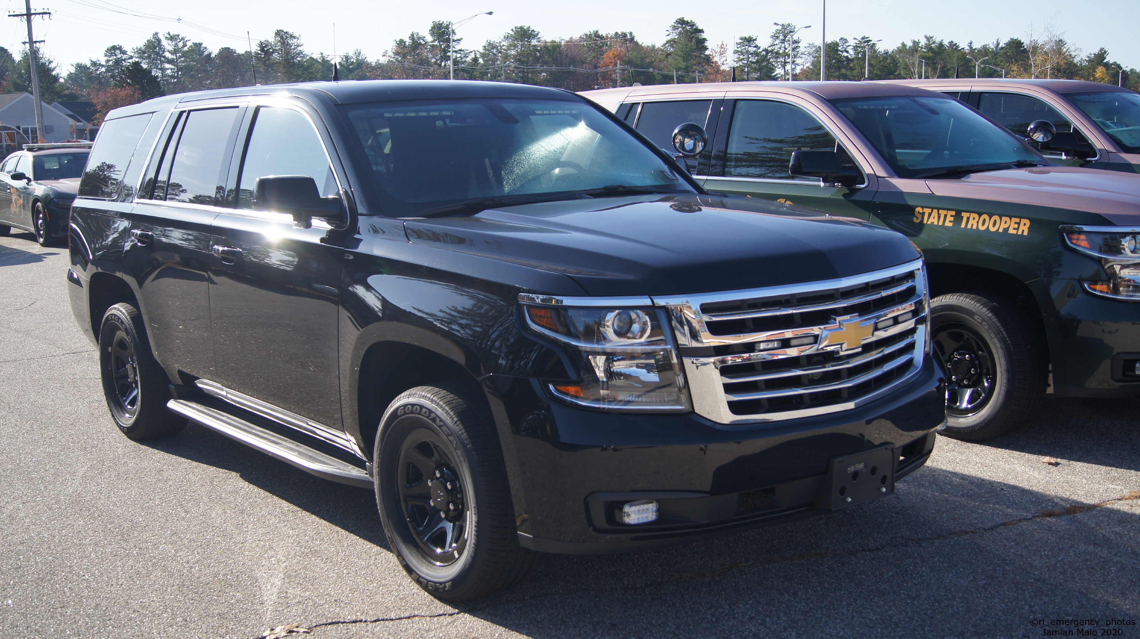 A photo  of New Hampshire State Police
            Cruiser 25, a 2020 Chevrolet Tahoe             taken by Jamian Malo
