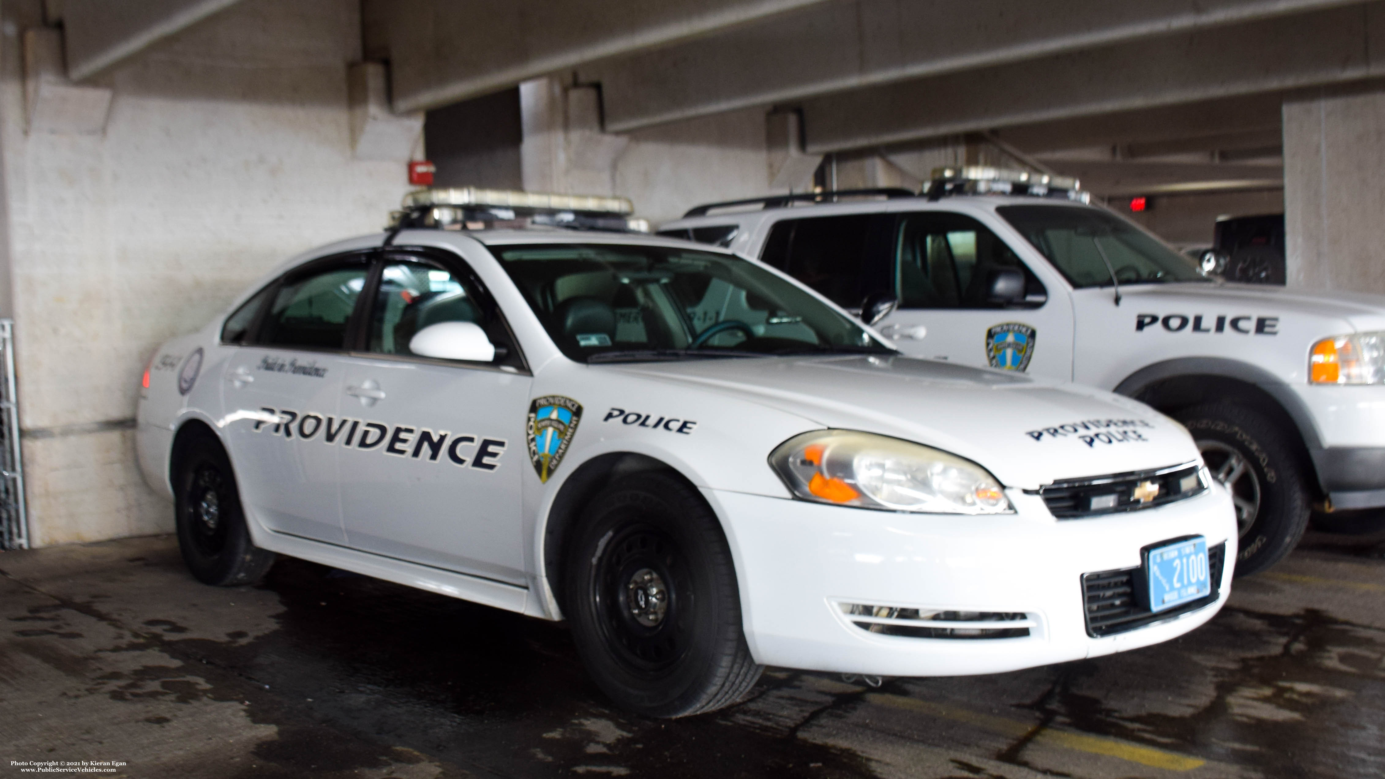 A photo  of Providence Police
            Cruiser 2100, a 2006-2013 Chevrolet Impala             taken by Kieran Egan