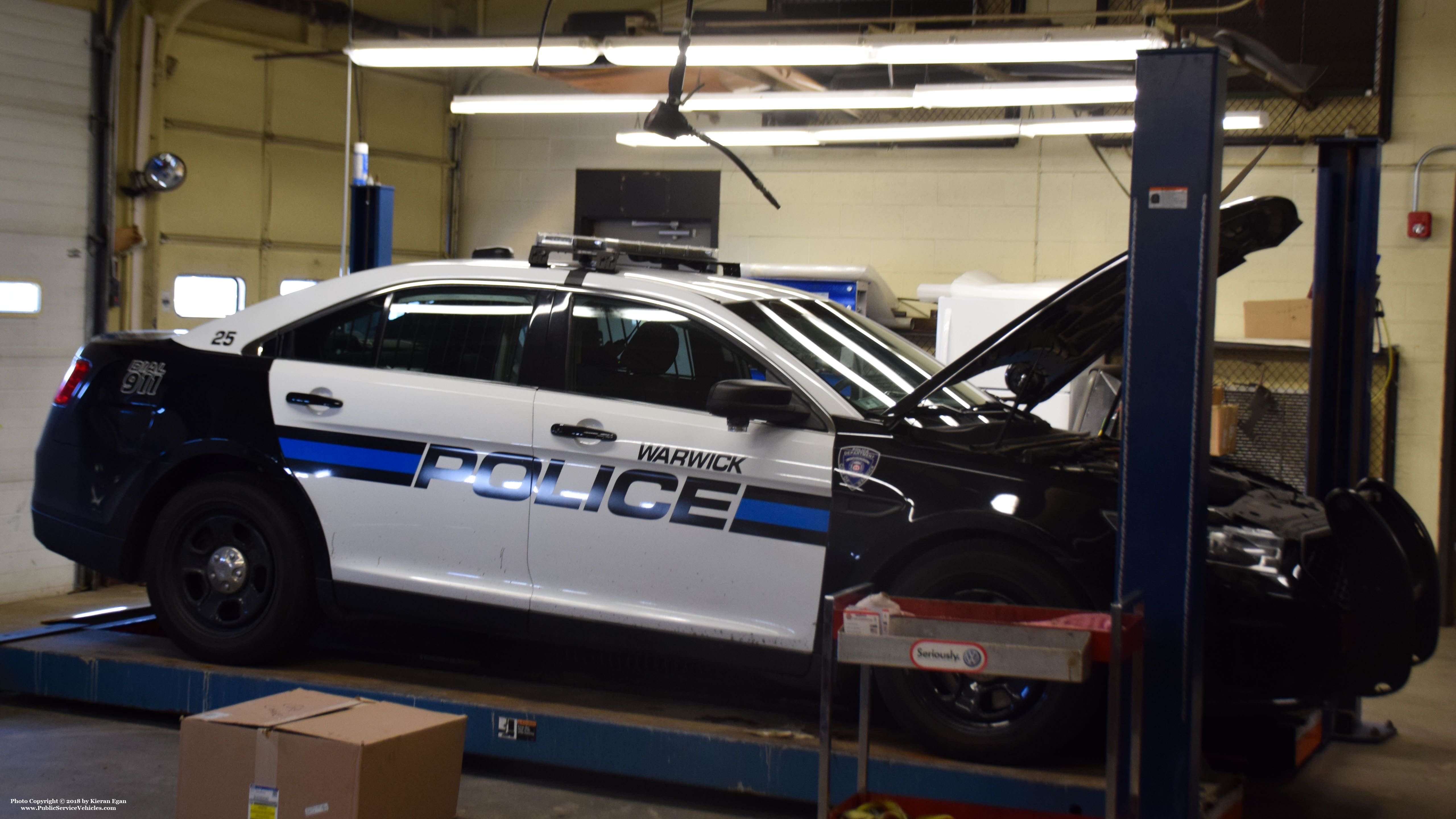 A photo  of Warwick Police
            Car 25, a 2016 Ford Police Interceptor Sedan             taken by Kieran Egan
