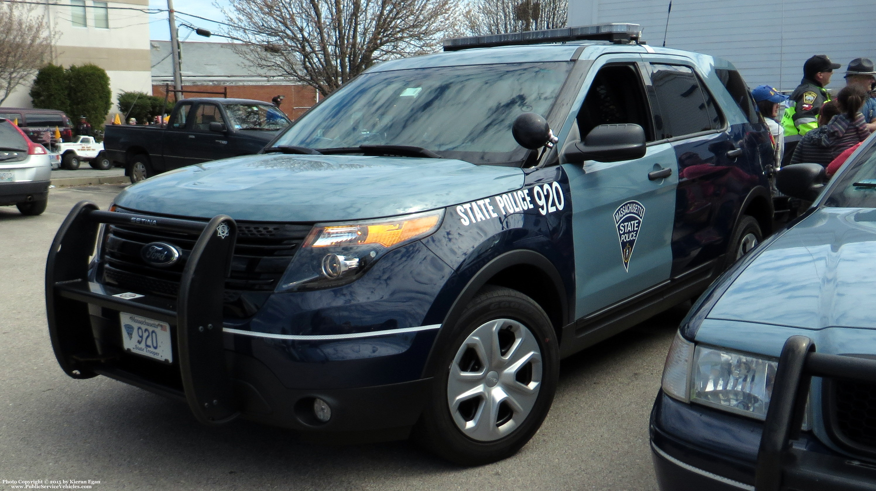 A photo  of Massachusetts State Police
            Cruiser 920, a 2013-2014 Ford Police Interceptor Utility             taken by Kieran Egan