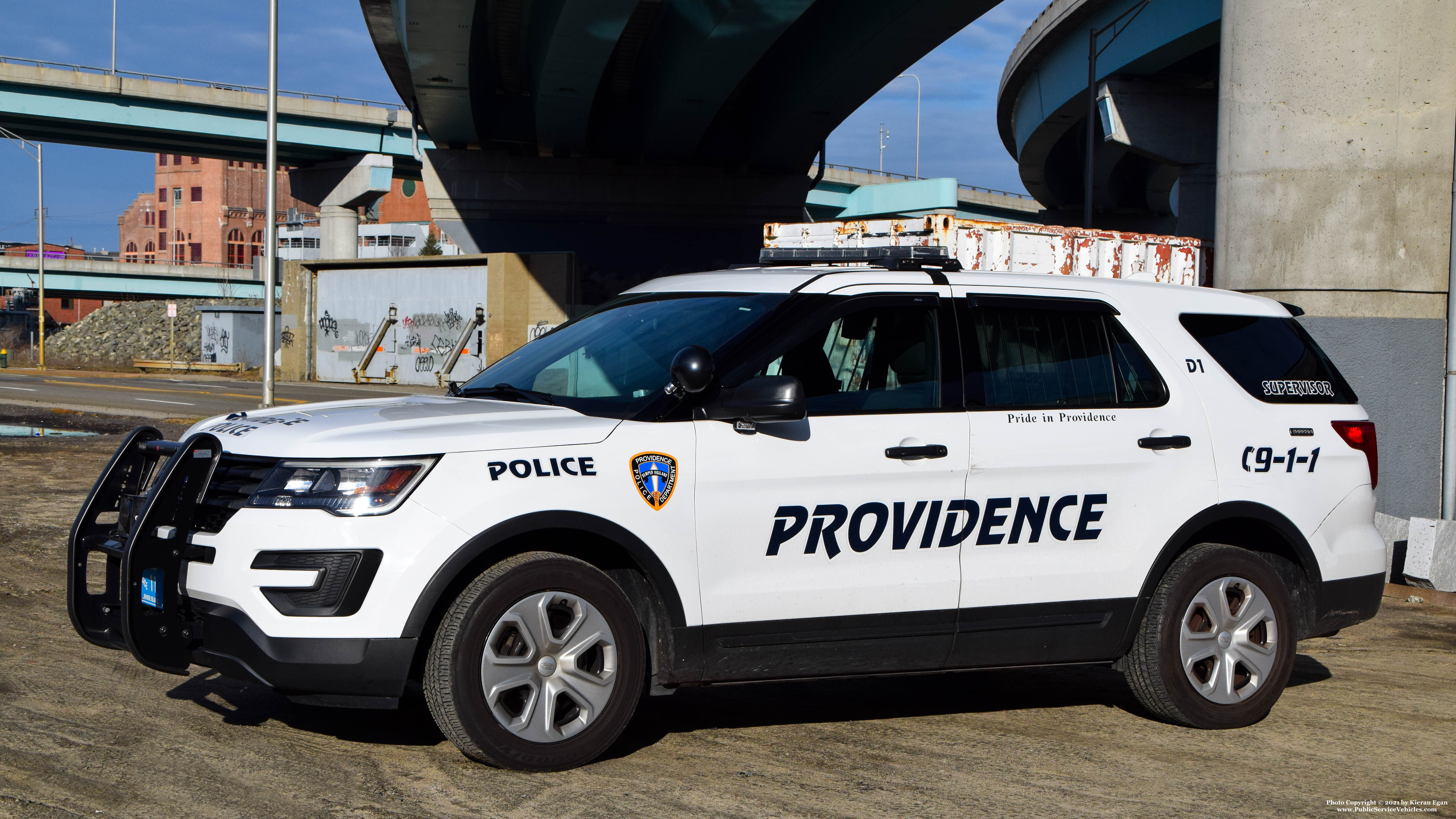 A photo  of Providence Police
            Cruiser 11, a 2017 Ford Police Interceptor Utility             taken by Kieran Egan