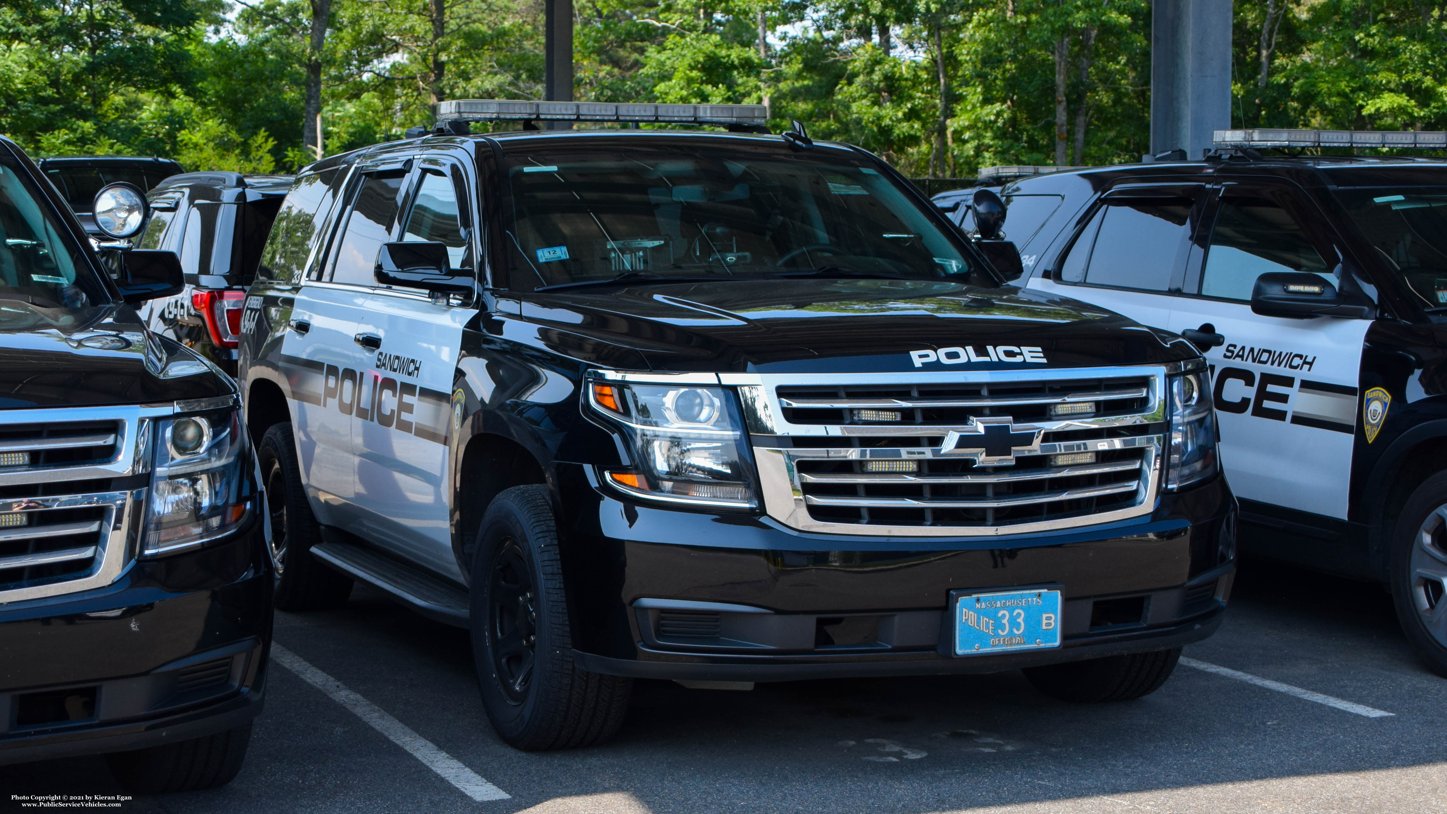 A photo  of Sandwich Police
            Cruiser 33, a 2020 Chevrolet Tahoe             taken by Kieran Egan