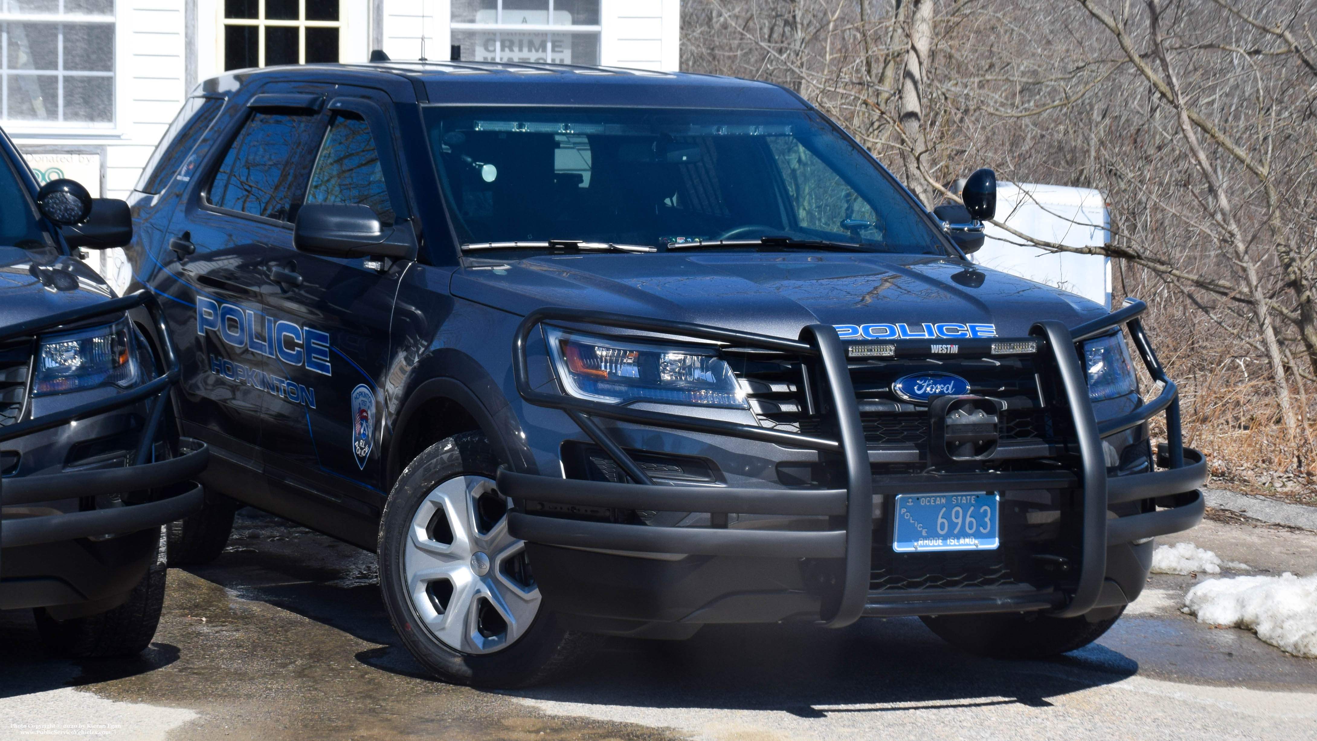 A photo  of Hopkinton Police
            Cruiser 6963, a 2016-2019 Ford Police Interceptor Utility             taken by Kieran Egan