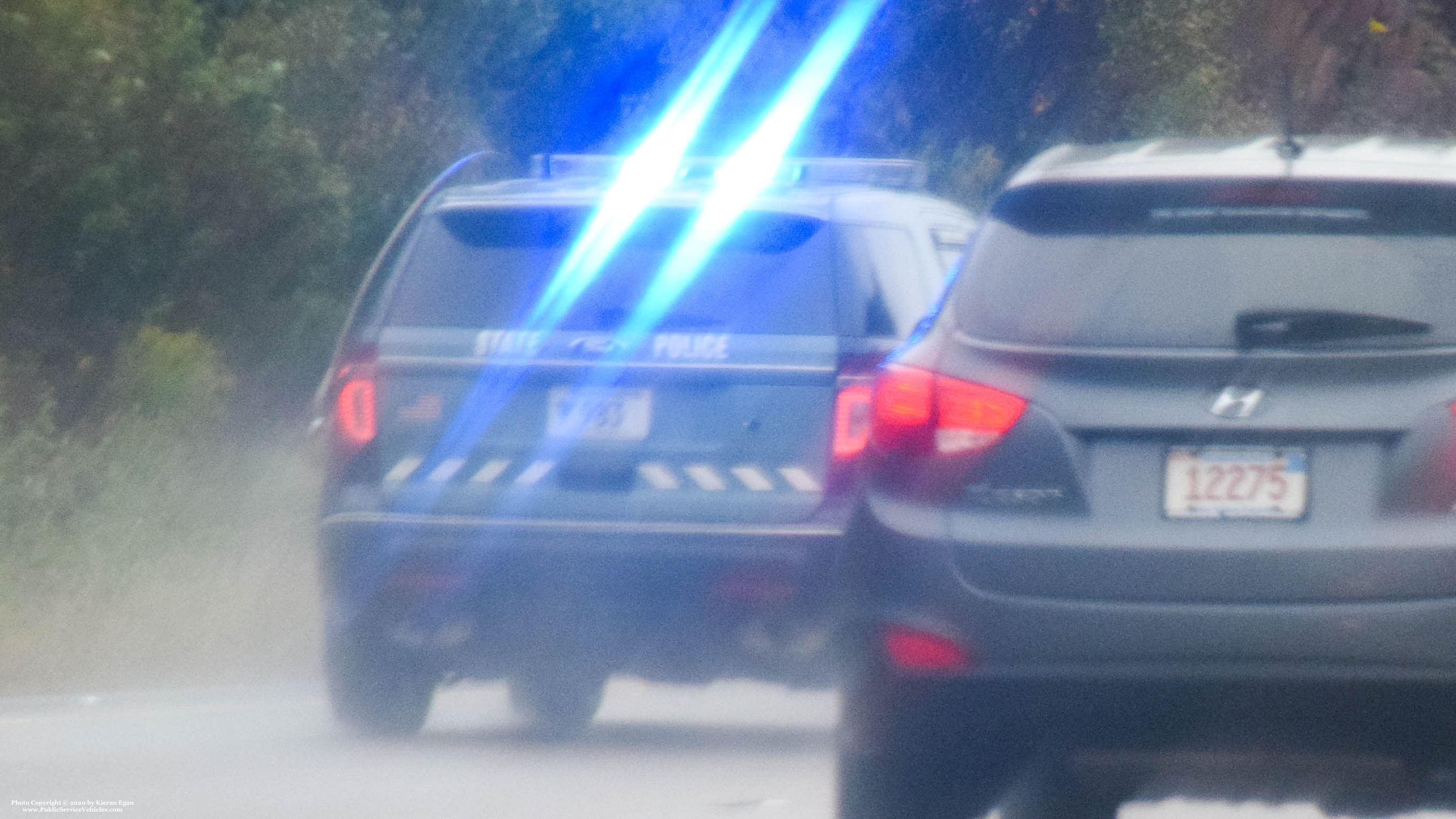 A photo  of Massachusetts State Police
            Cruiser 983, a 2015 Ford Police Interceptor Utility             taken by Kieran Egan