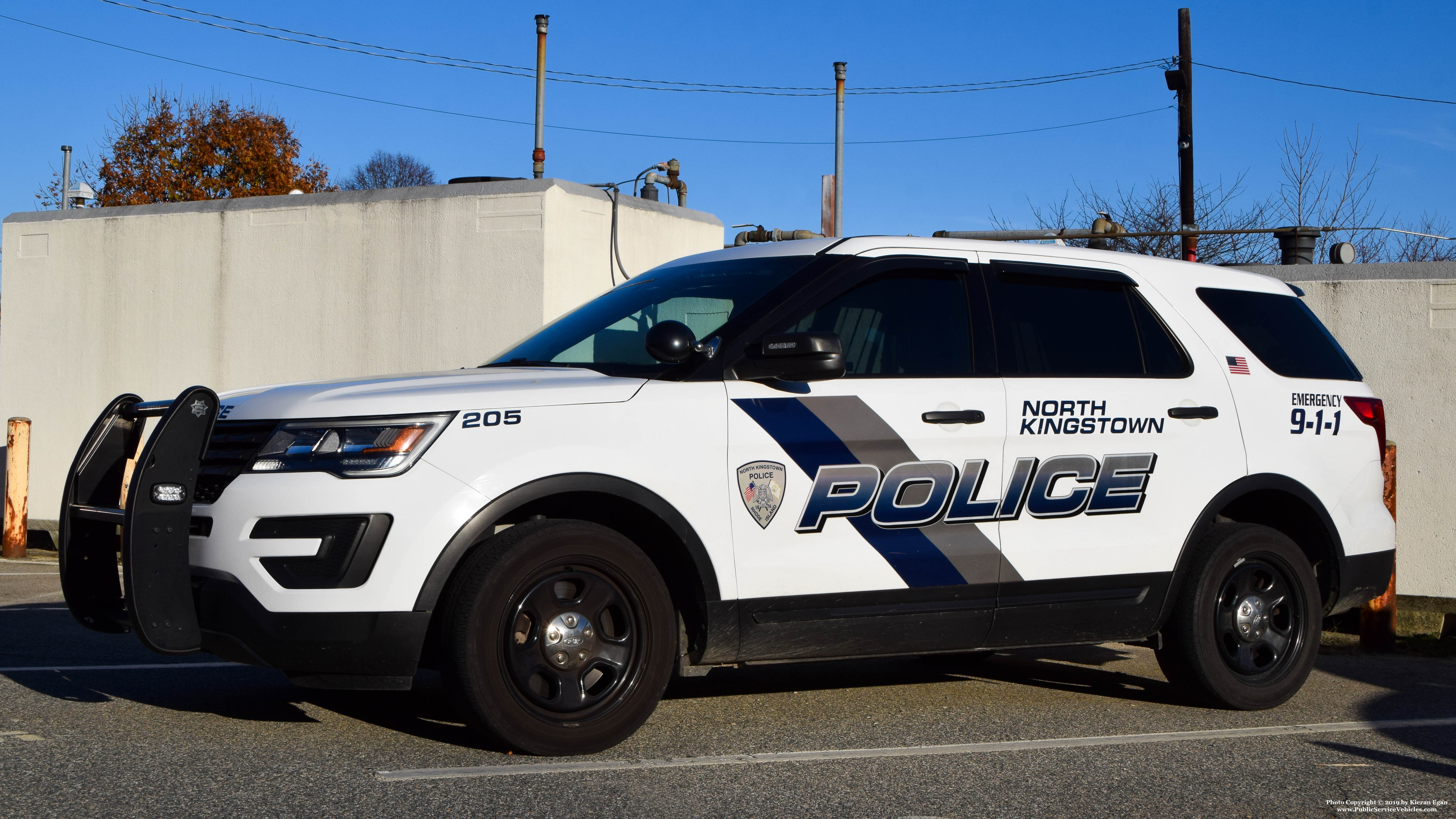 A photo  of North Kingstown Police
            Cruiser 205, a 2017 Ford Police Interceptor Utility             taken by Kieran Egan