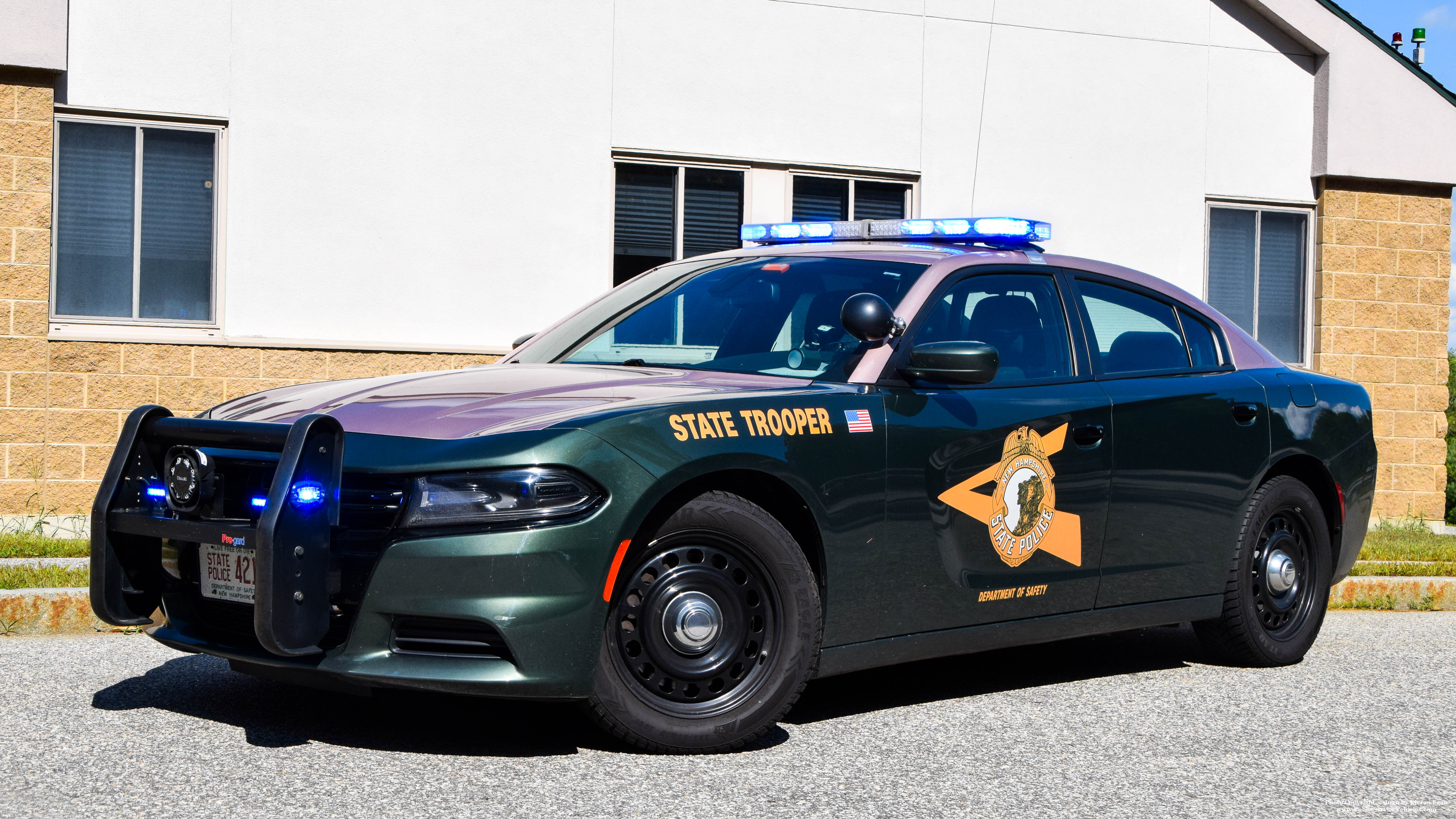 A photo  of New Hampshire State Police
            Cruiser 421, a 2016 Dodge Charger             taken by Kieran Egan