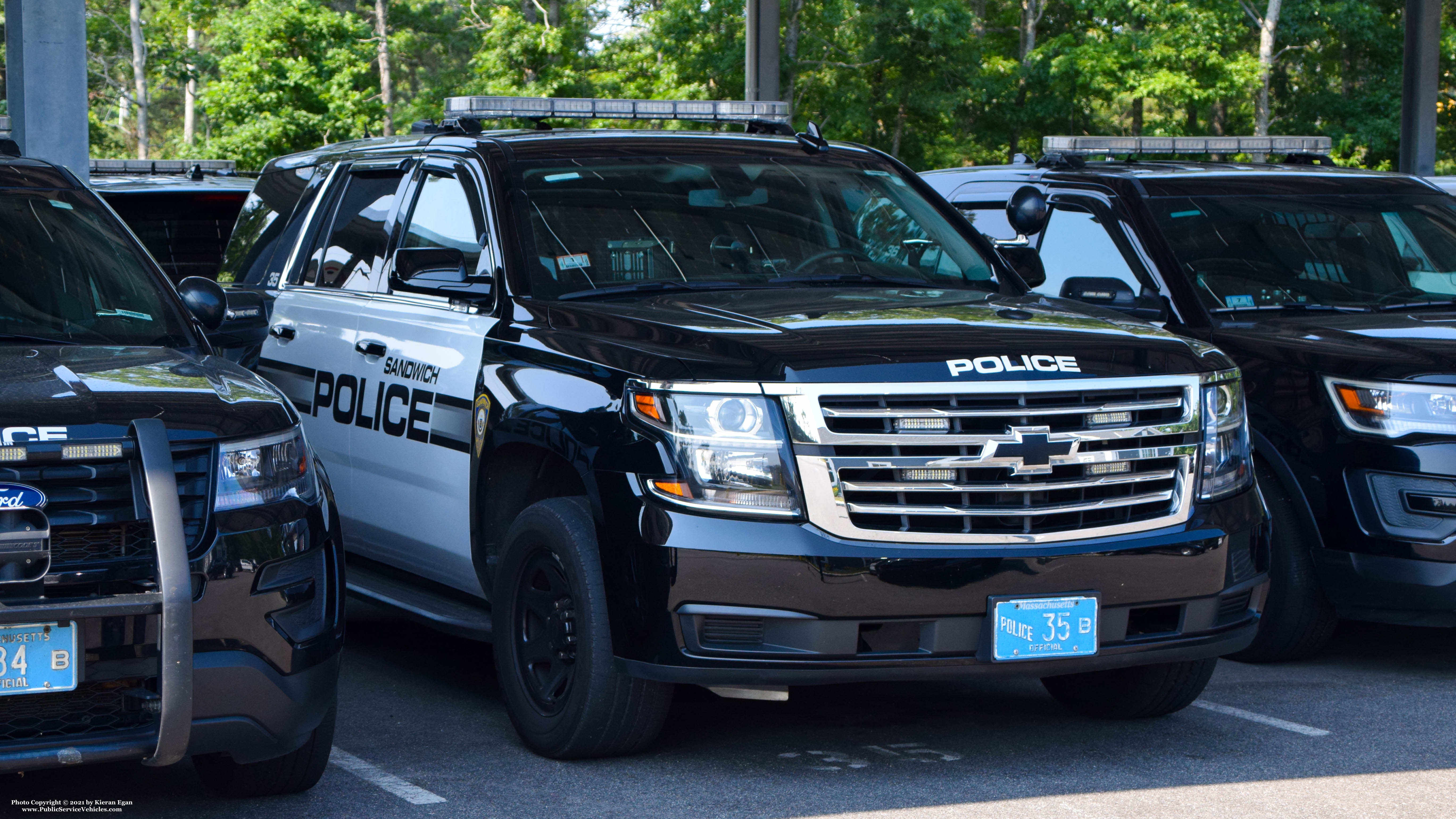 A photo  of Sandwich Police
            Cruiser 35, a 2020 Chevrolet Tahoe             taken by Kieran Egan