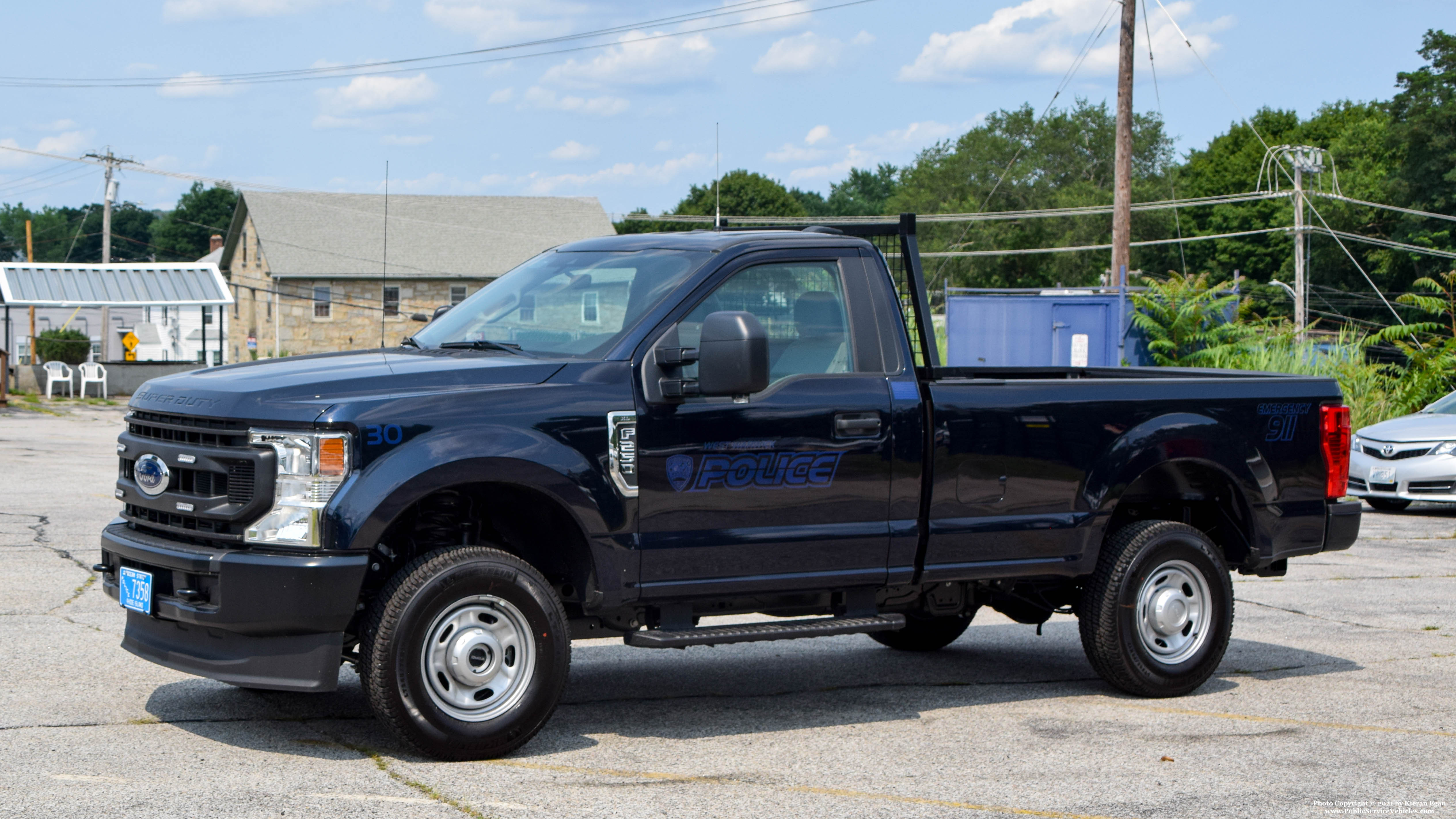 A photo  of West Warwick Police
            Truck 30, a 2020 Ford F-250             taken by Kieran Egan