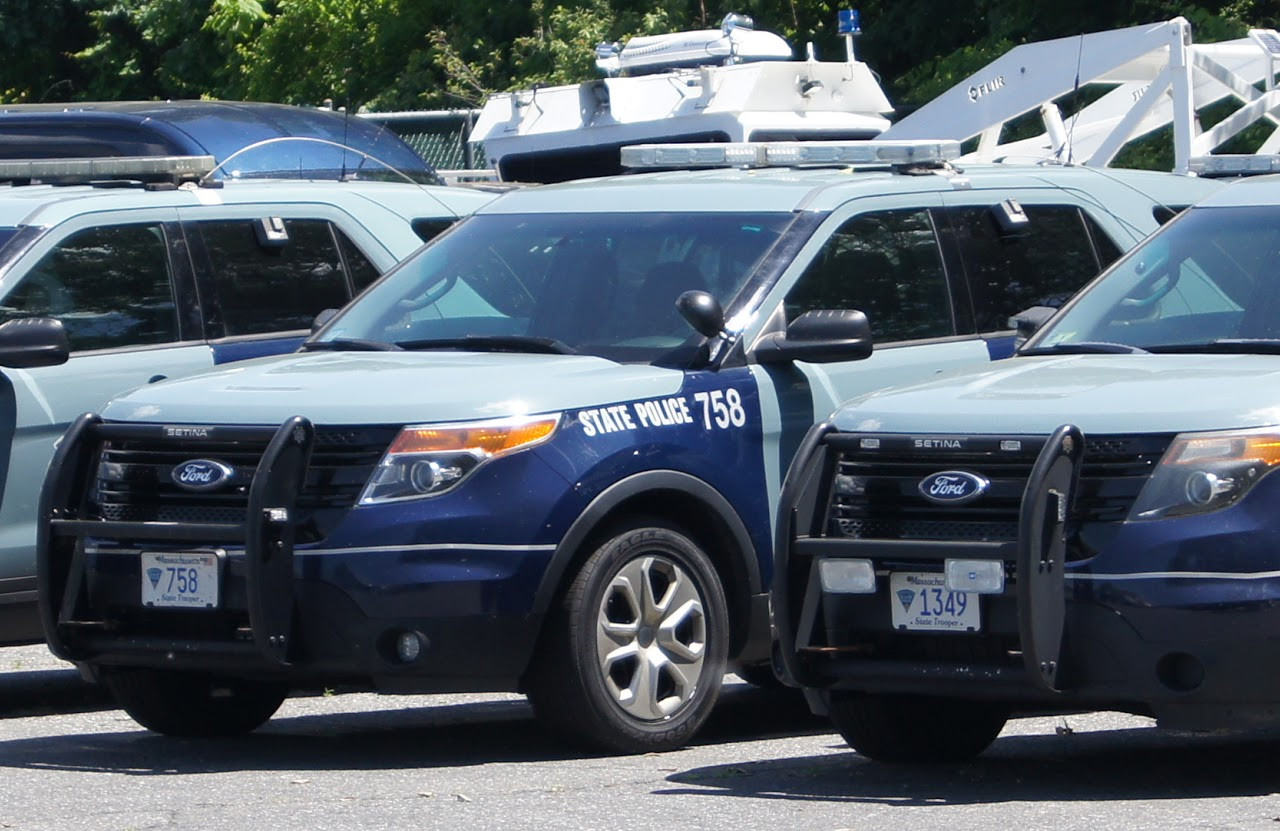 A photo  of Massachusetts State Police
            Cruiser 758, a 2015 Ford Police Interceptor Utility             taken by Jamian Malo